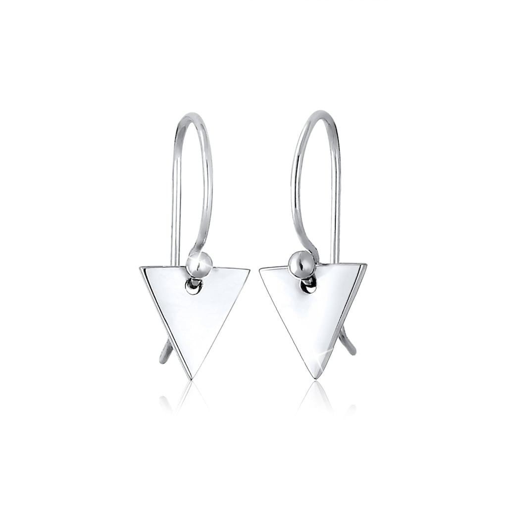Elli Paar Ohrhänger Dreieck Geo Minimal Trend 925 Silber