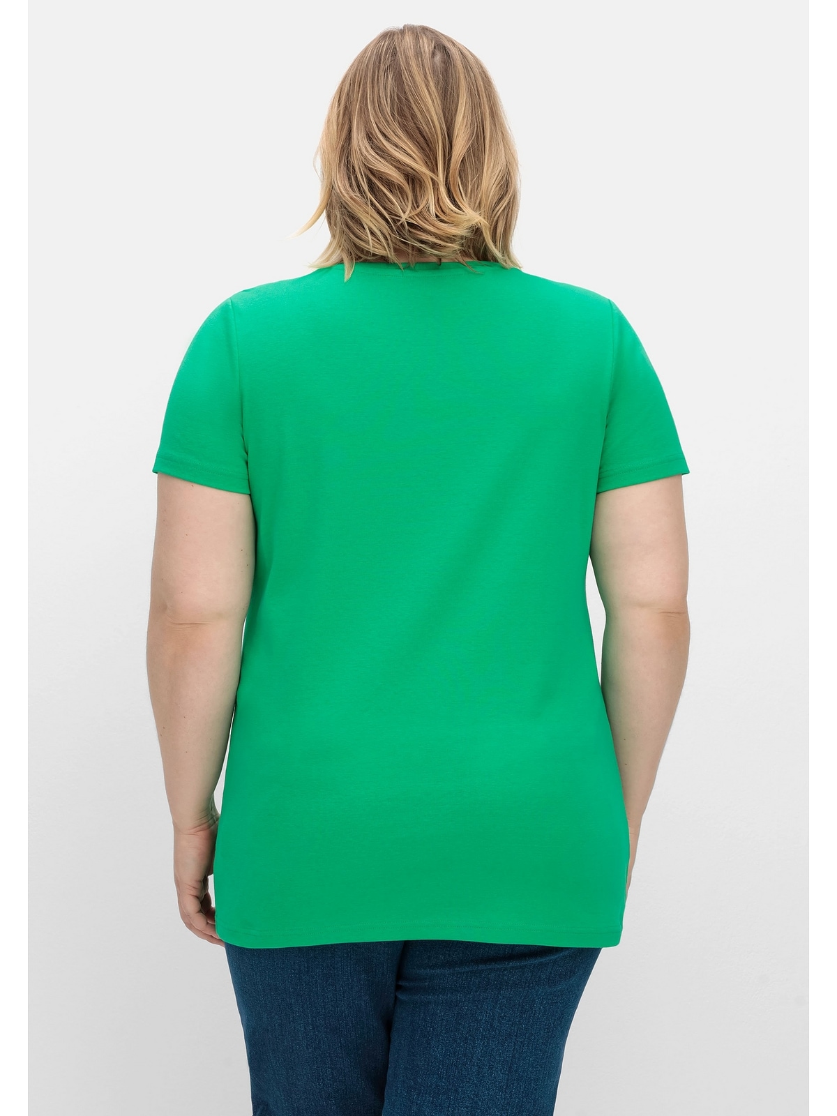 »Große Sheego kaufen T-Shirt mit Größen«, V-Ausschnitt