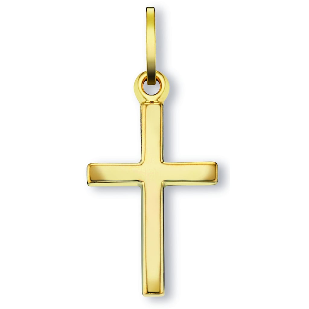 ONE ELEMENT Kettenanhänger Kreuz Anhänger aus 333 Gelbgold Damen Gold Schmuck