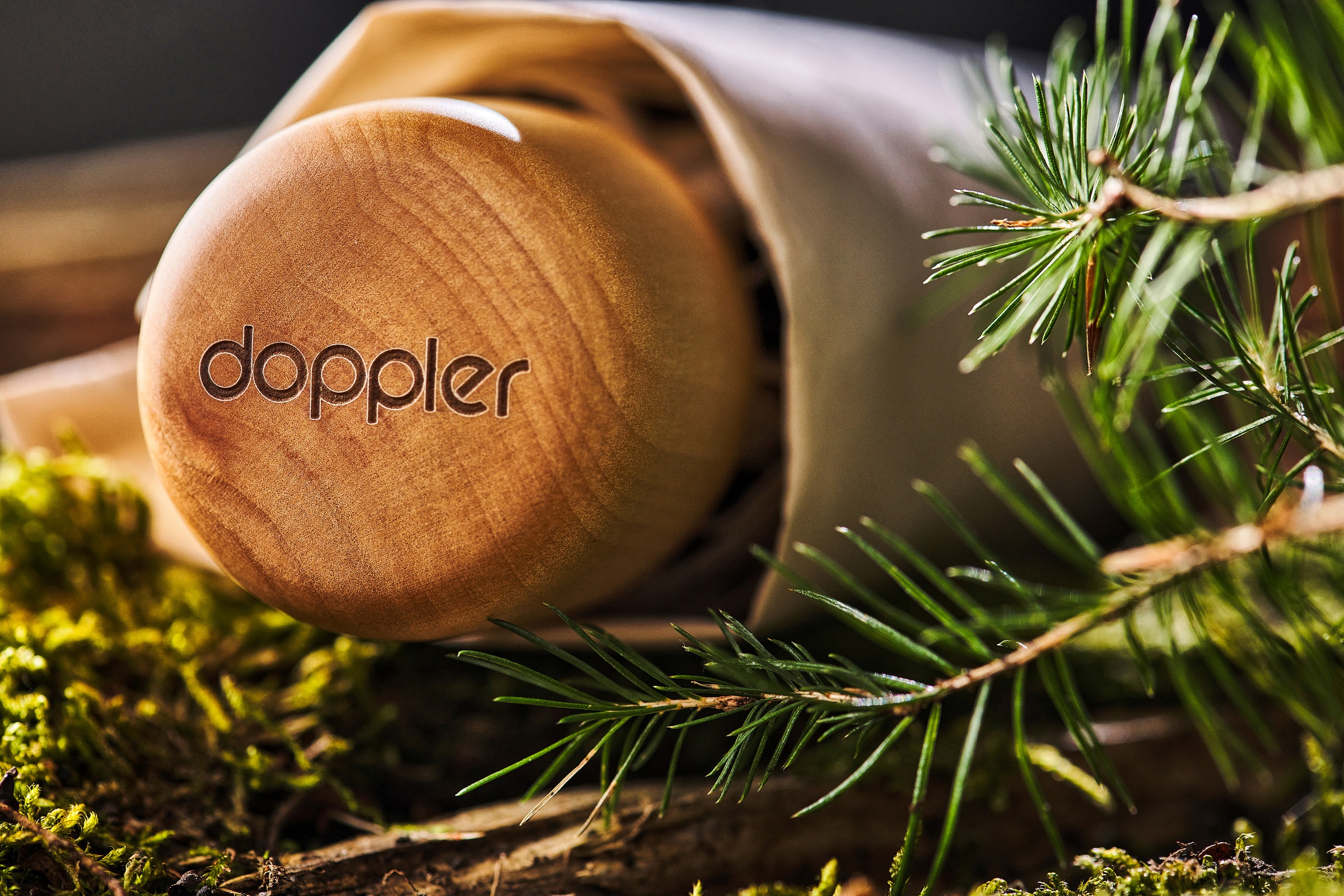 doppler® Taschenregenschirm Griff mit recyceltem I\'m kaufen blue«, aus schützt Wald FSC®- online »nature - | Material Mini, deep weltweit aus walking