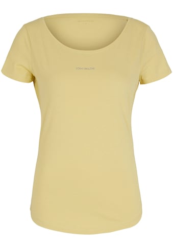 TOM TAILOR T-Shirt, mit Label-Print vorne kaufen