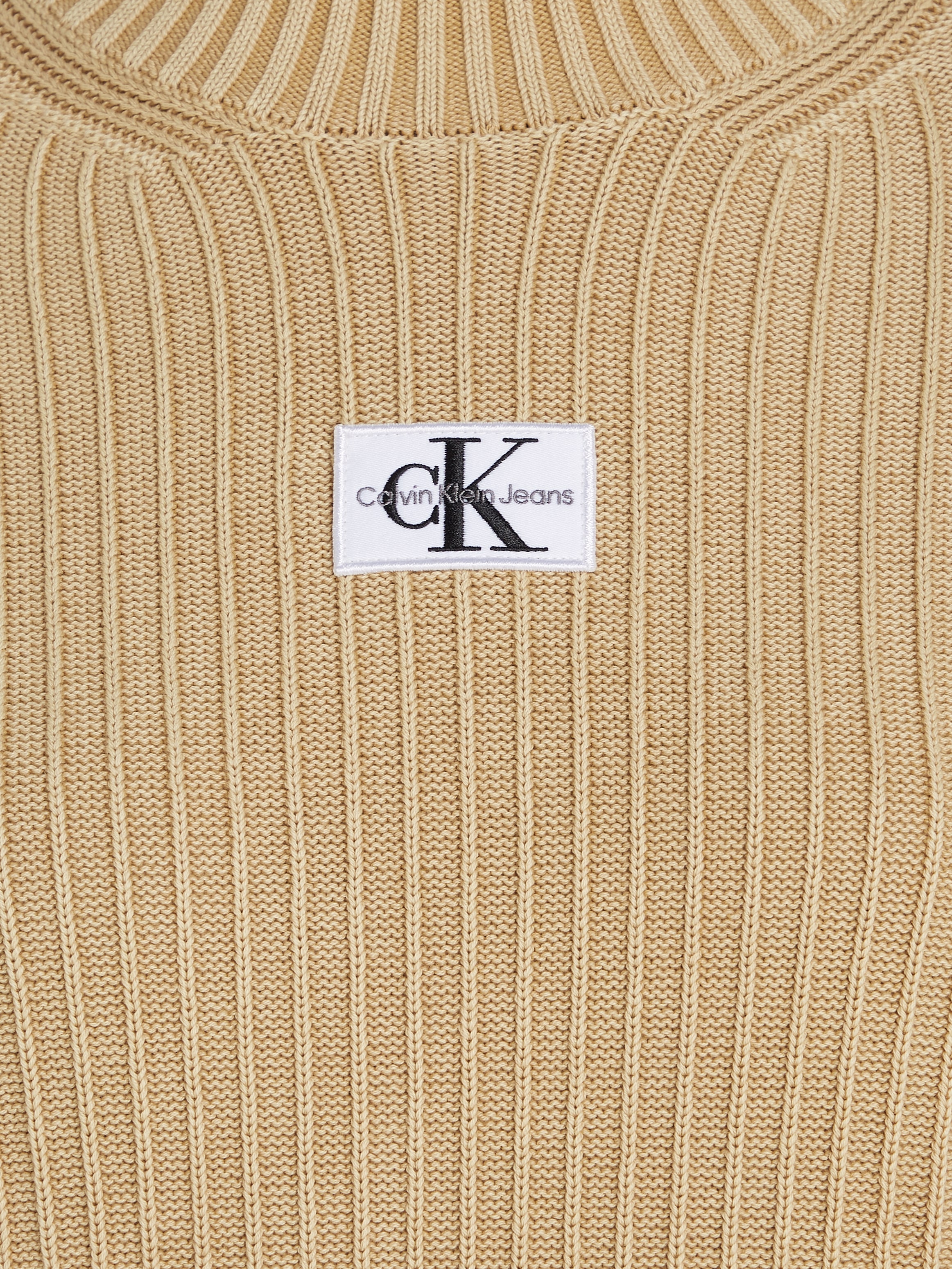 Calvin Klein Jeans Strickkleid »WASHED walking I\'m | MONOLOGO SWEATER DRESS«