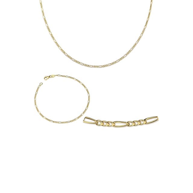 Firetti Ketten und Armband Set »Multipack Schmuck Geschenk Gold 333  Halskette Armkette Figarokette«, (Set, 2 tlg.), Anlass Geburtstag  Weihnachten kaufen | I'm walking