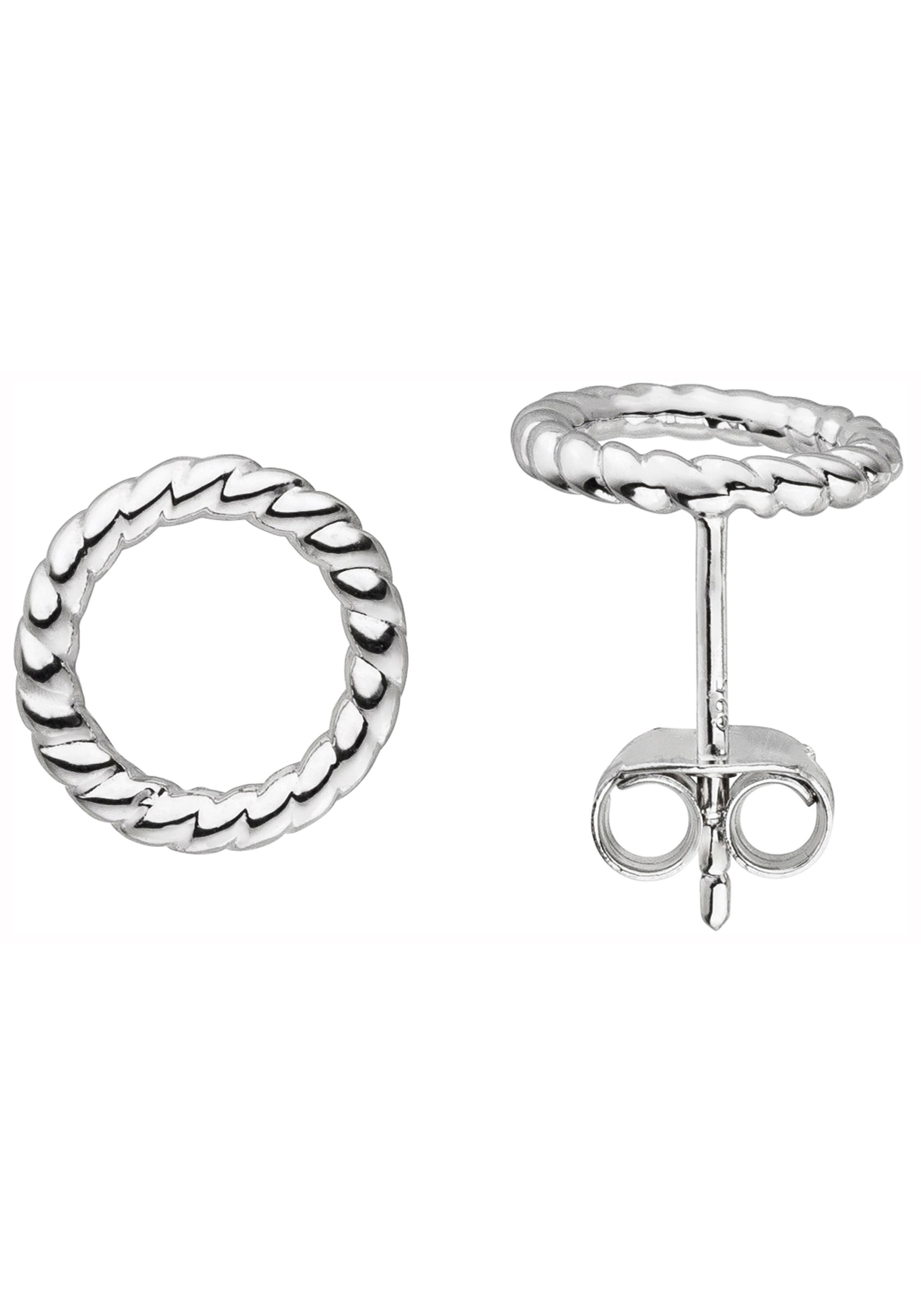 JOBO Paar Ringform 925 I\'m walking Ohrstecker, online in kaufen Silber 