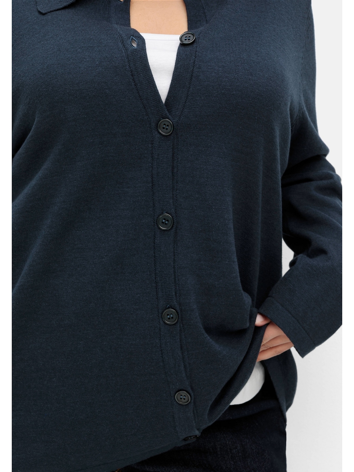 Sheego Petite »Große in Polokragen kaufen Größen«, mit Strickjacke Passform,