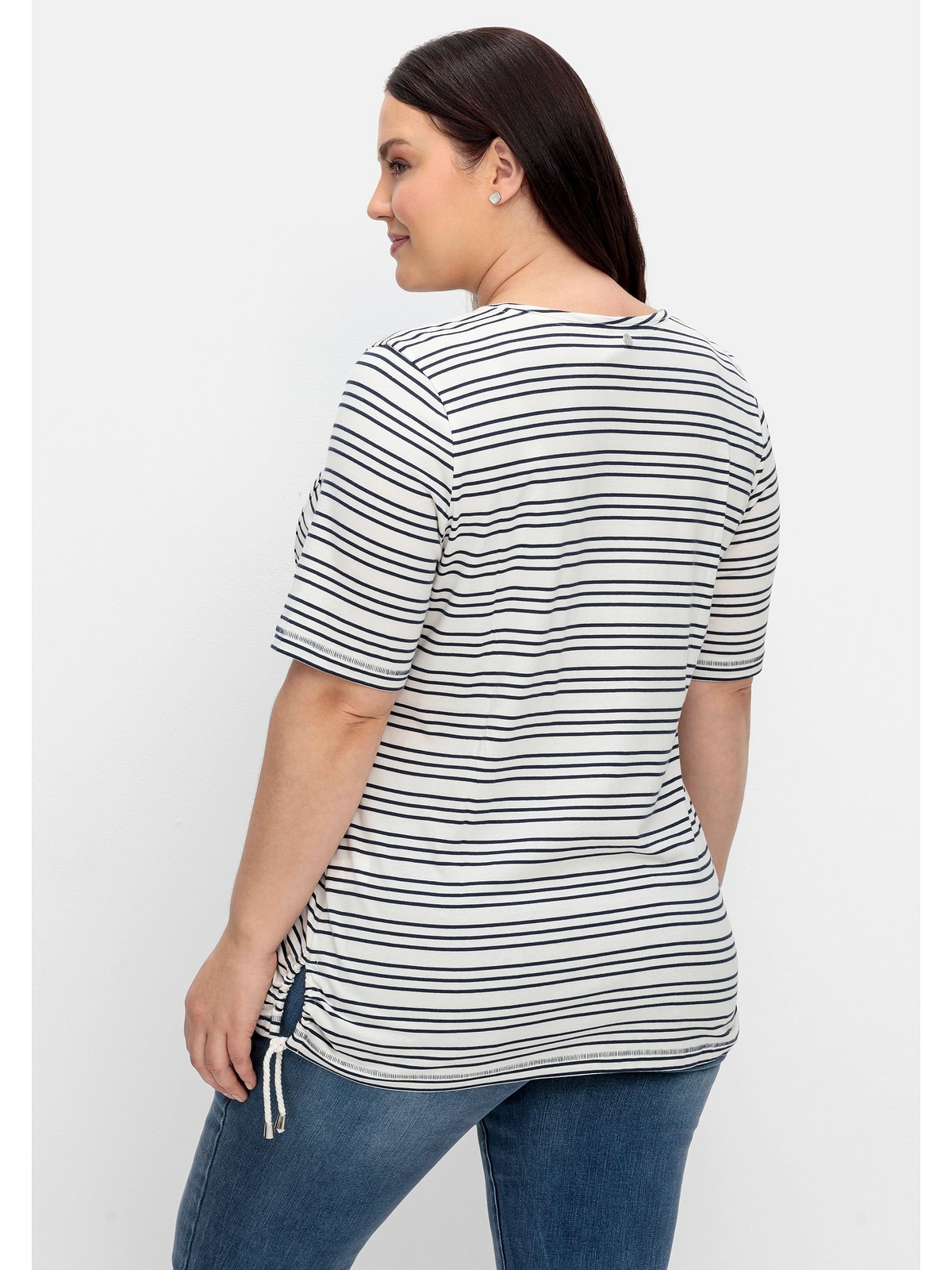 Sheego T-Shirt »Große Größen«, mit Seitennaht der Tunnelzug in shoppen
