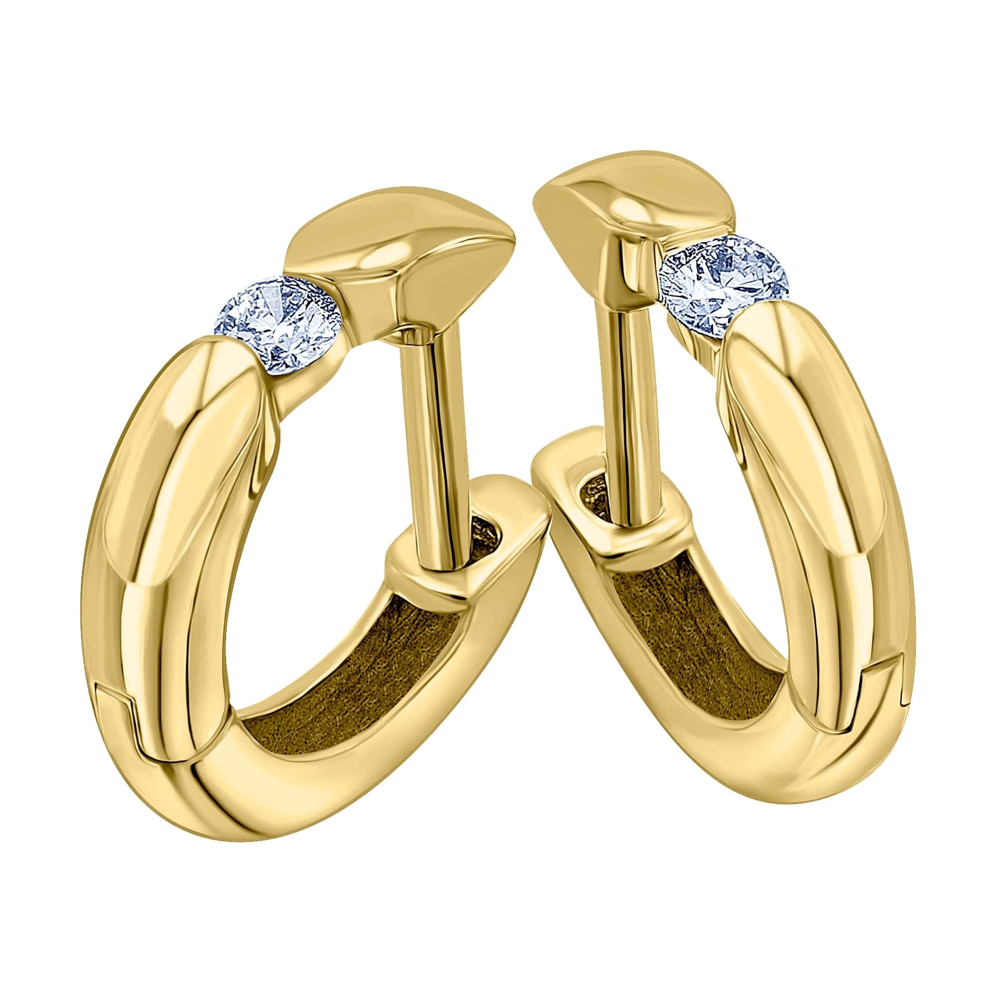 ONE ELEMENT Paar Creolen »0,20 ct Diamant Brillant Ohrringe Creolen aus 585  Gelbgold«, Damen Gold Schmuck online kaufen | I'm walking
