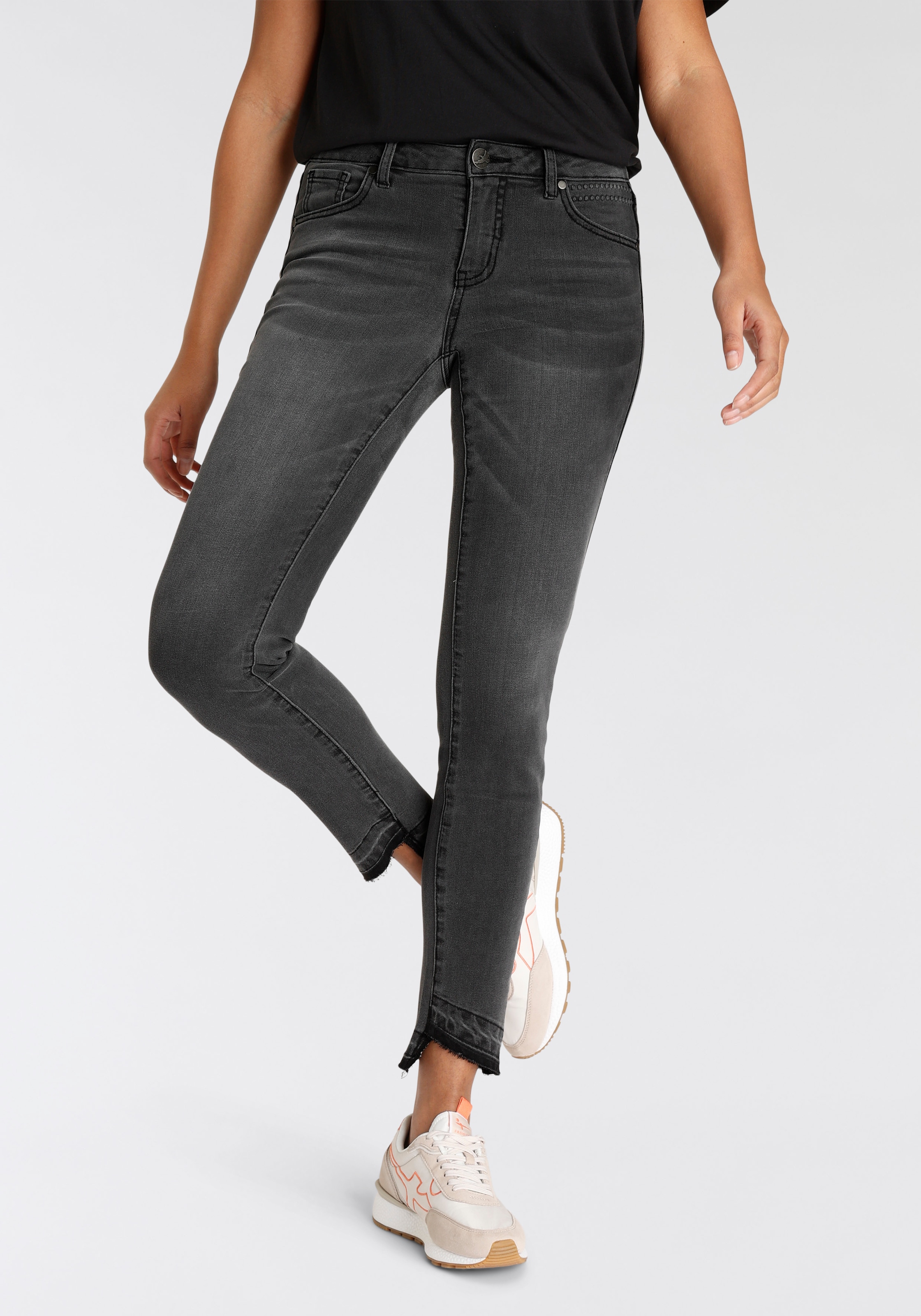 Arizona Skinny-fit-Jeans, Mit Kontrastsaum bestellen