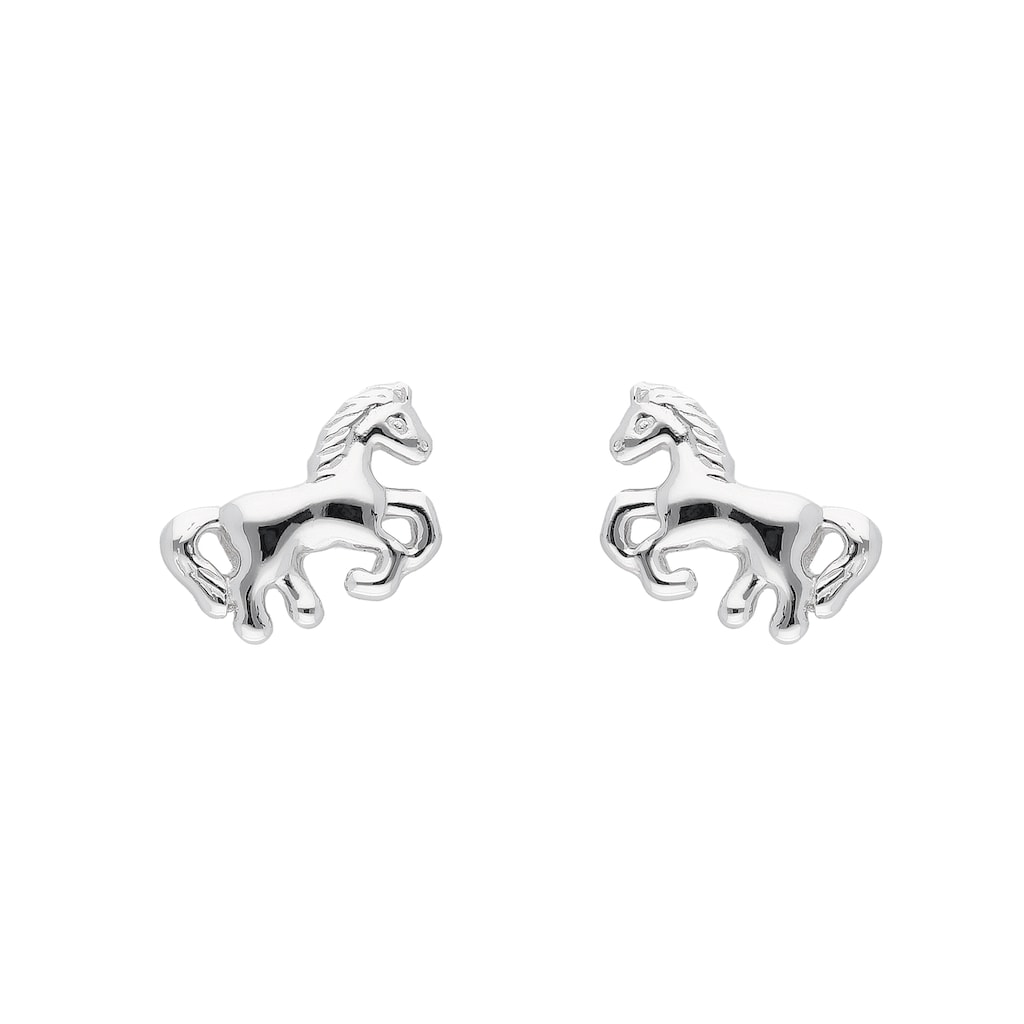 Adelia´s Paar Ohrhänger 1 Paar 925 Silber Ohrringe / Ohrstecker Pferd 925 Sterling Silber Silberschmuck für Damen