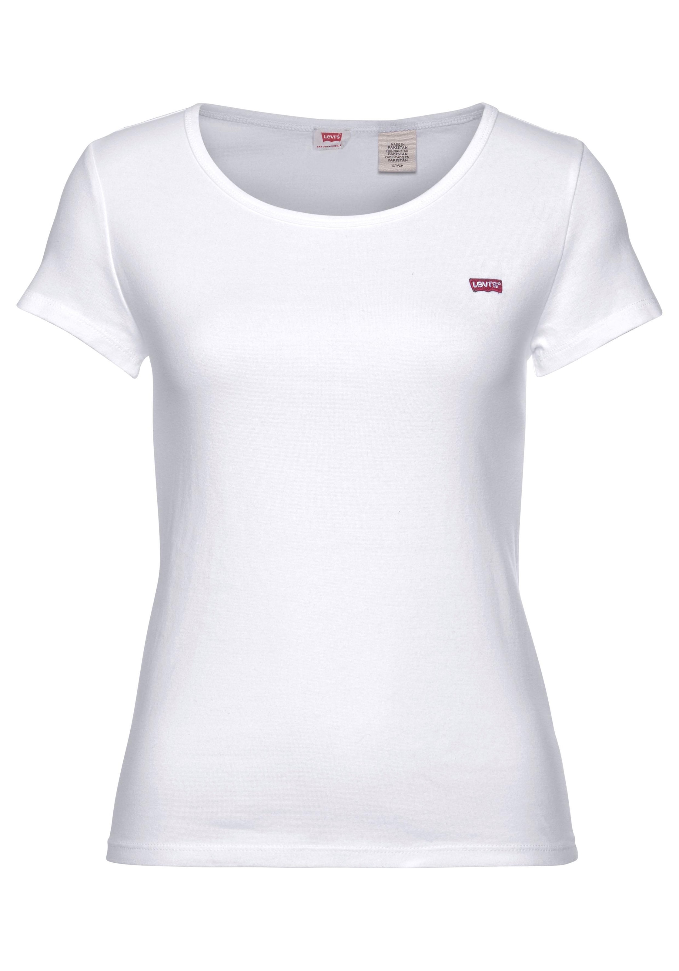 Levi\'s® T-Shirt »Mini-Logo«, kleiner walking (2 | Markenlogo-Stickerei der online I\'m tlg., Brust 2er-Pack), auf mit