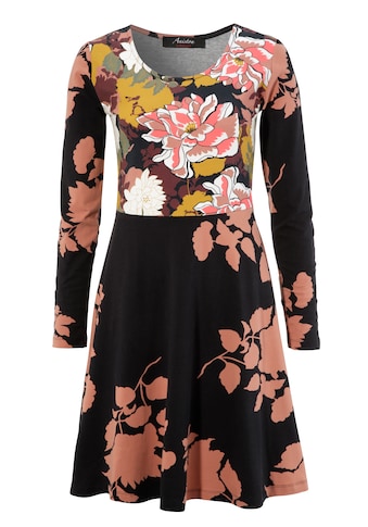 Aniston CASUAL Jerseykleid, mit graphischem Blumendruck, Oberteil vorne mit bunten... kaufen