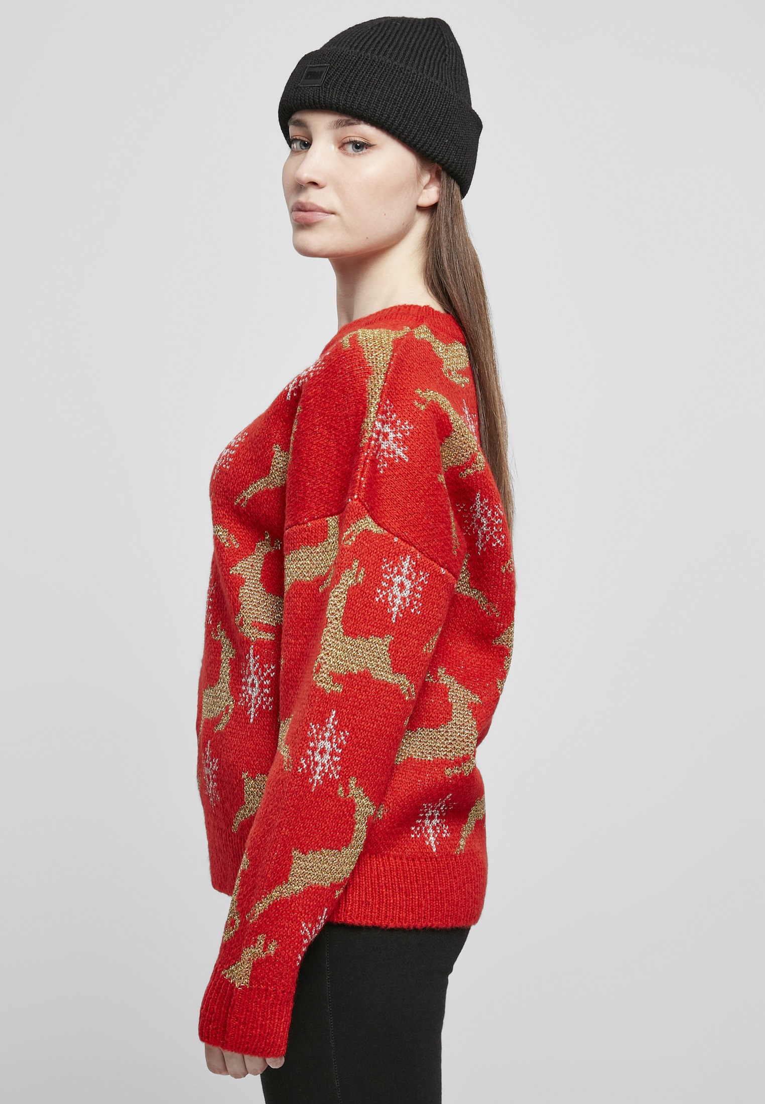 URBAN CLASSICS Kapuzenpullover »Damen Ladies online Christmas (1 Sweater«, Oversized tlg.)