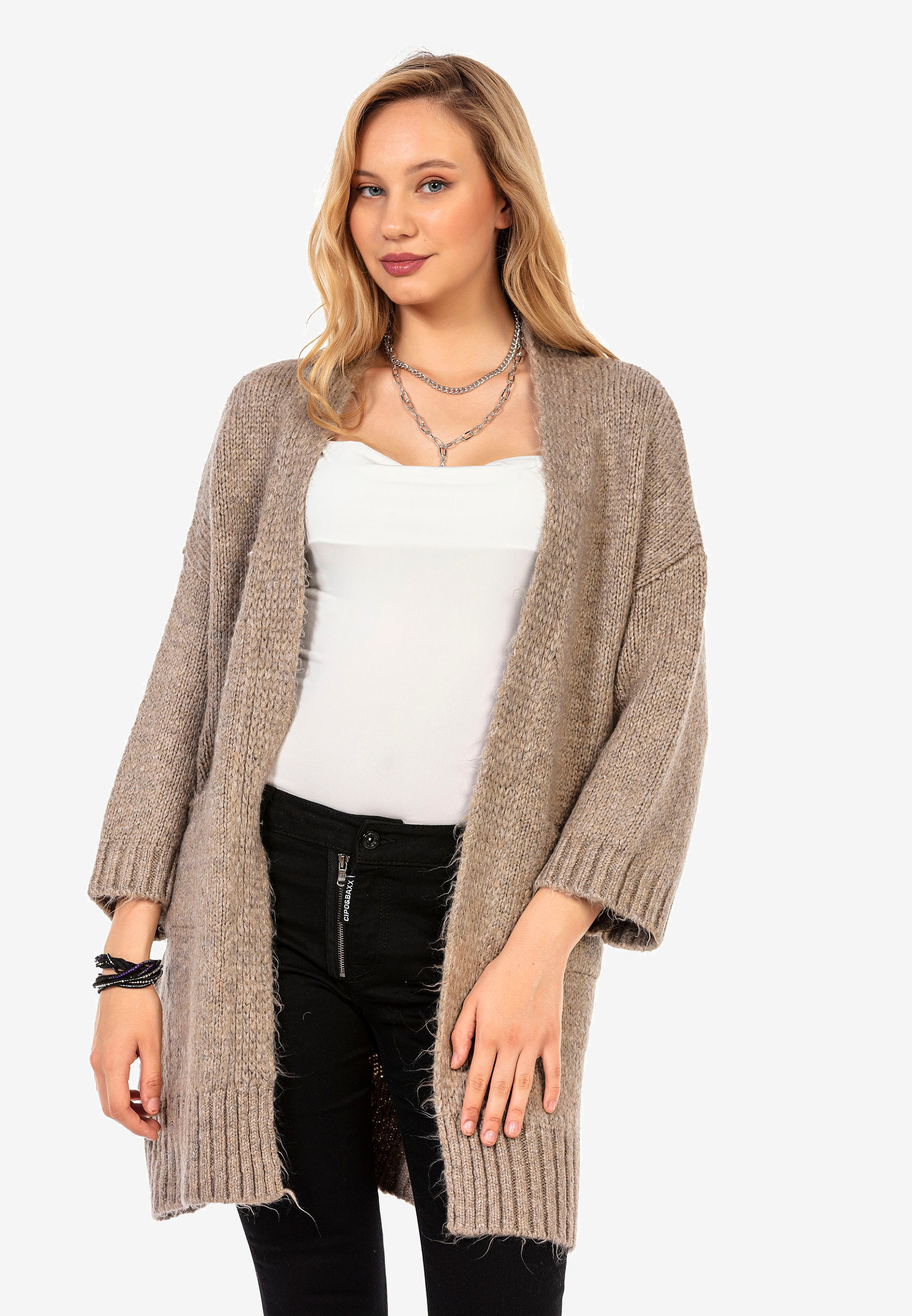 Cipo & Baxx Strickjacke, mit aufgesetzten Taschen kaufen