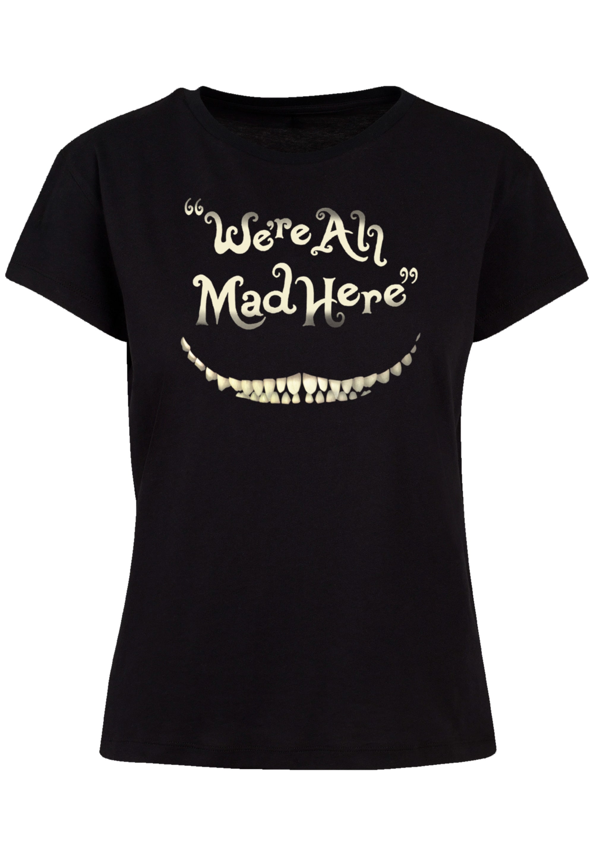 F4NT4STIC T-Shirt »Disney Alice im Wunderland Mad Here Smile«, Premium  Qualität | I'm walking