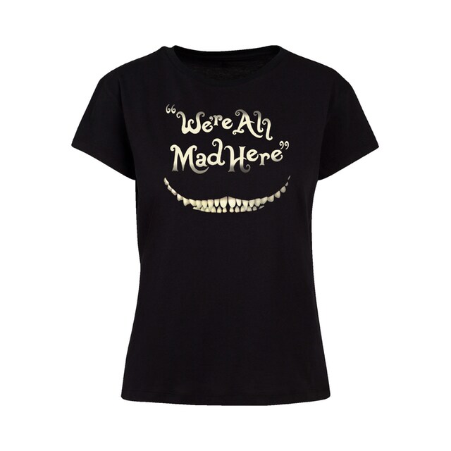 F4NT4STIC T-Shirt »Disney Alice im Wunderland Mad Here Smile«, Premium  Qualität | I\'m walking