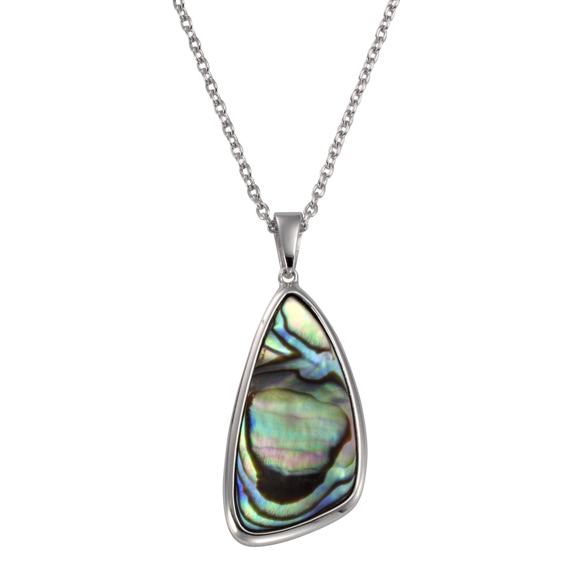 Vivance Kette mit Anhänger »925 Silber rhodiniert Abalone«, (Set, 2 tlg.) kaufen