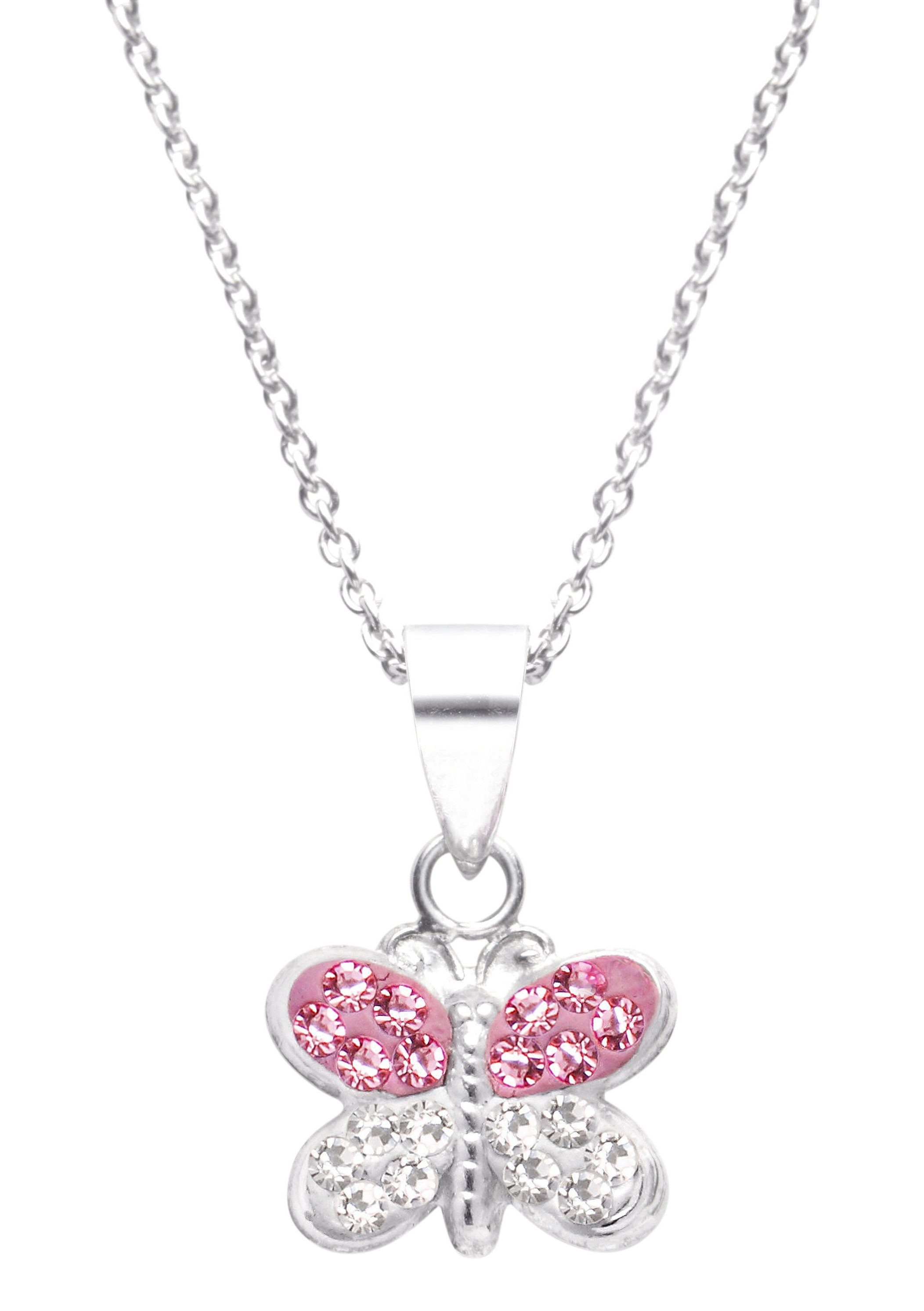 Firetti Kette mit Anhänger Schmetterling mit Kristallen