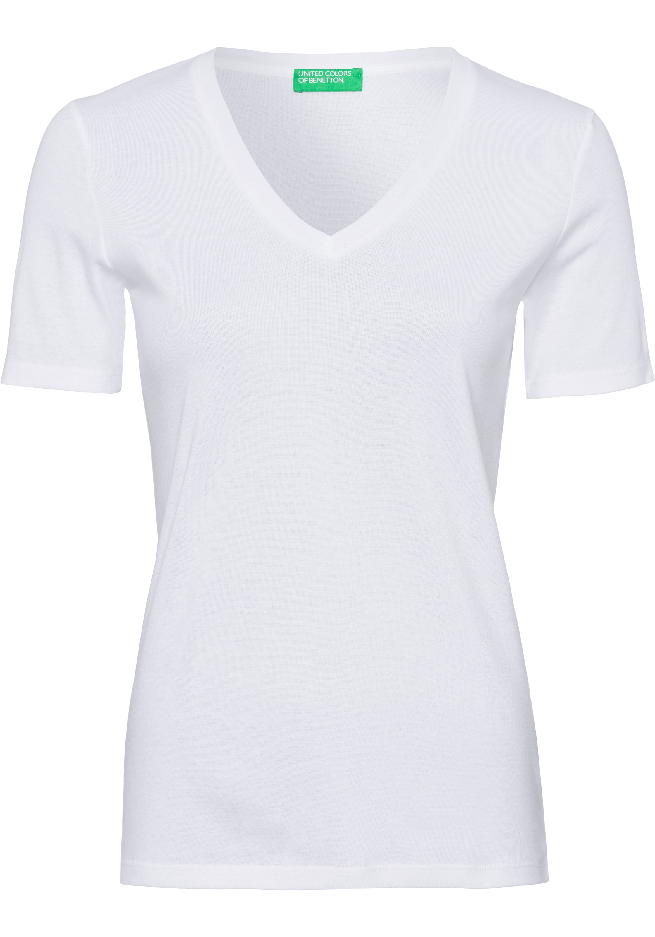 United Colors of Benetton T-Shirt, mit modischem V-Ausschnitt kaufen