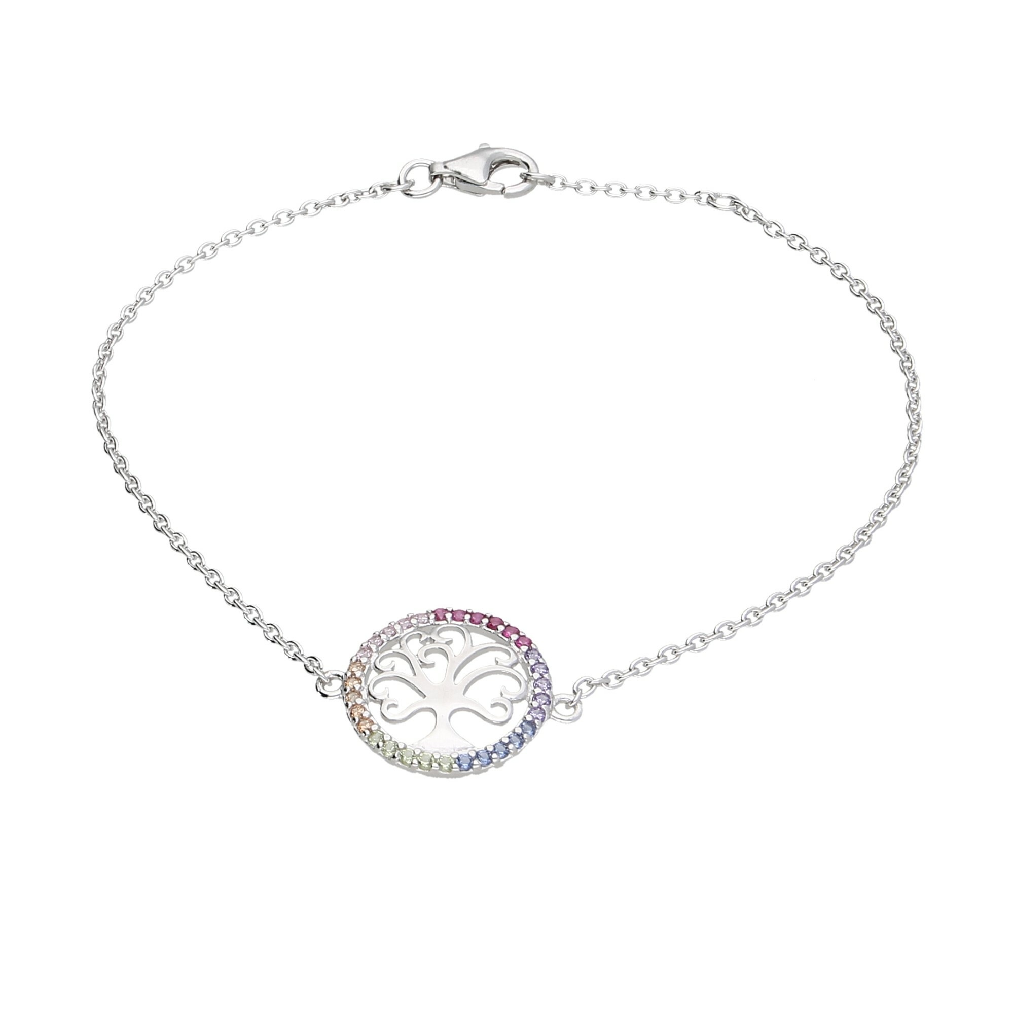 Smart Jewel Armband »Lebensbaum regenbogenfarben, Silber 925« online kaufen  | I'm walking