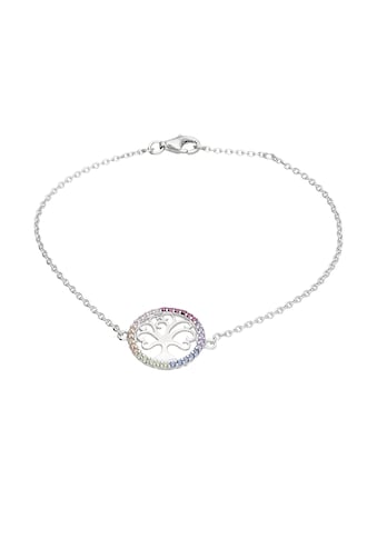 Smart Jewel Armband »Lebensbaum regenbogenfarben, Silber 925« kaufen