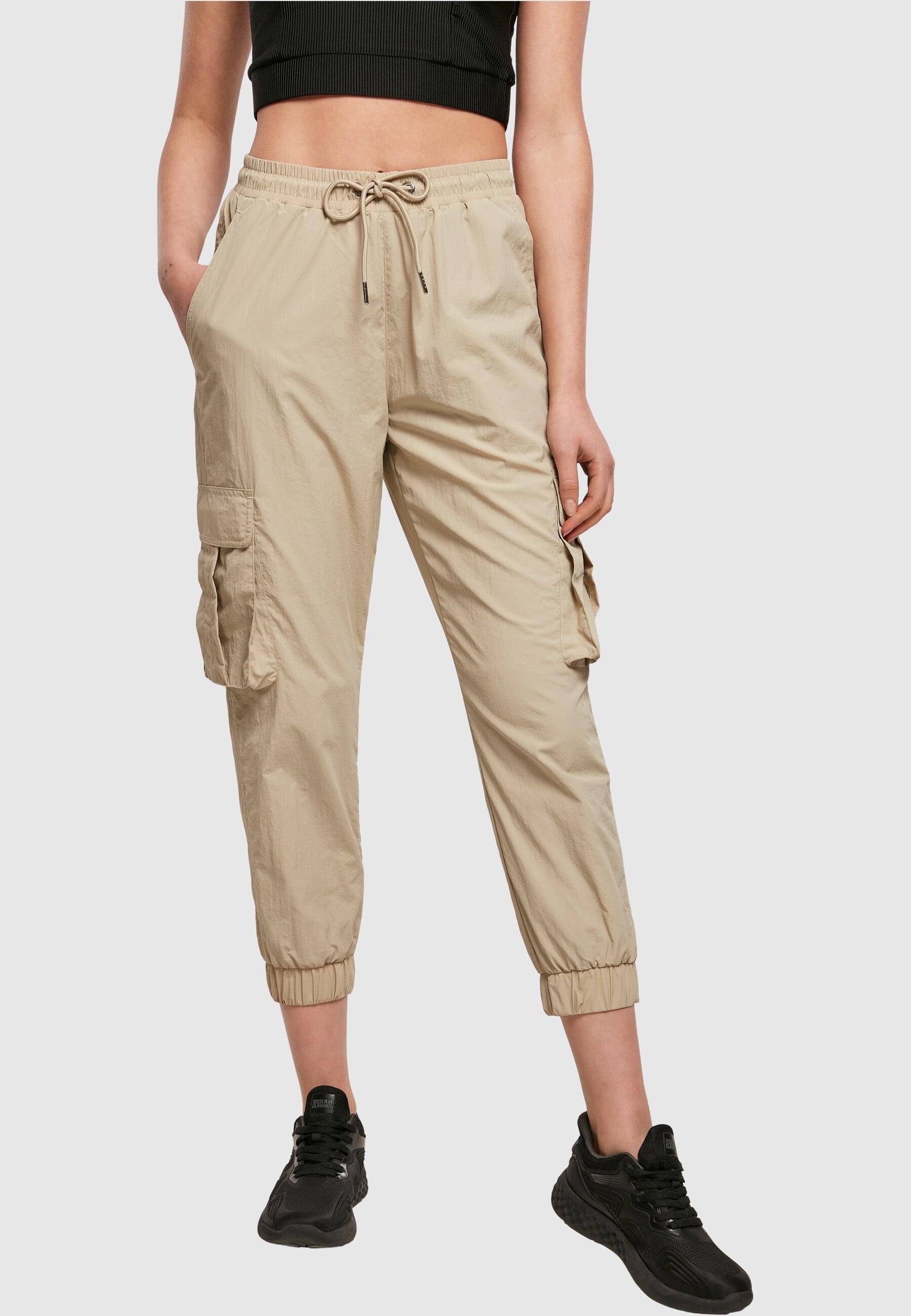 URBAN CLASSICS Cargohose »Damen Ladies High Waist Crinkle Nylon Cargo Pants«,  (1 tlg.) shoppen | I\'m walking