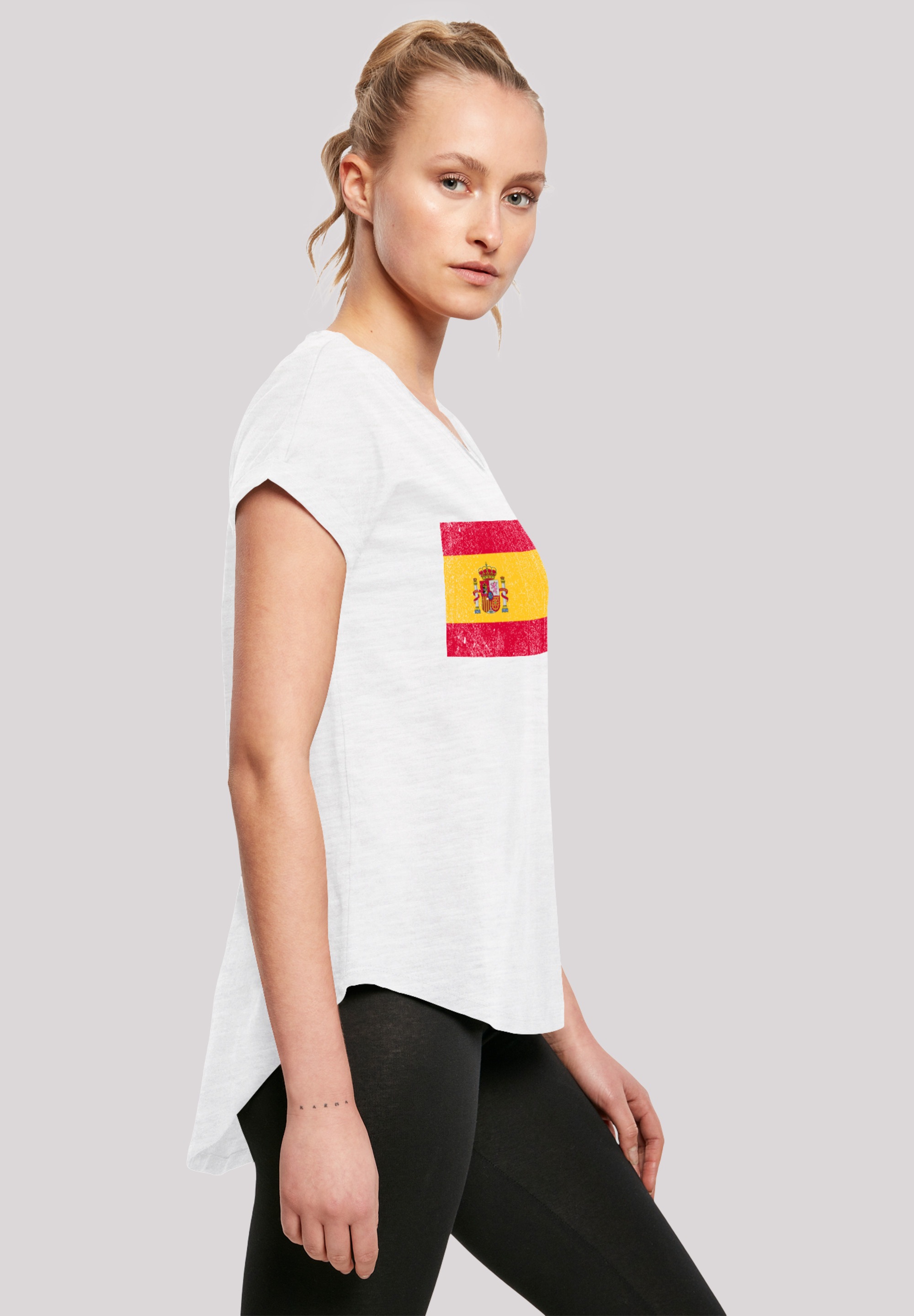 F4NT4STIC T-Shirt »Spain Spanien Flagge online Print distressed«