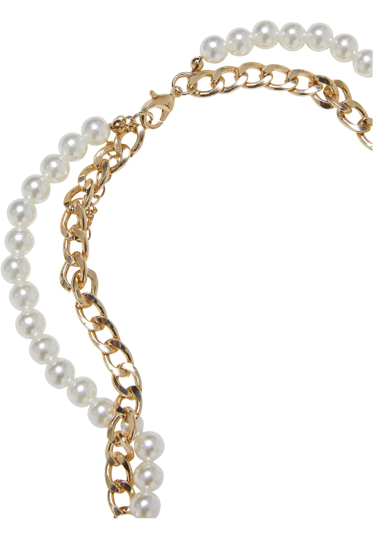 URBAN CLASSICS Edelstahlkette »Accessoires Padlock Pearl Layering Necklace«  online kaufen | I\'m walking