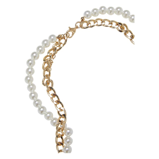 URBAN CLASSICS Edelstahlkette »Accessoires Padlock Pearl Layering Necklace«  online kaufen | I'm walking