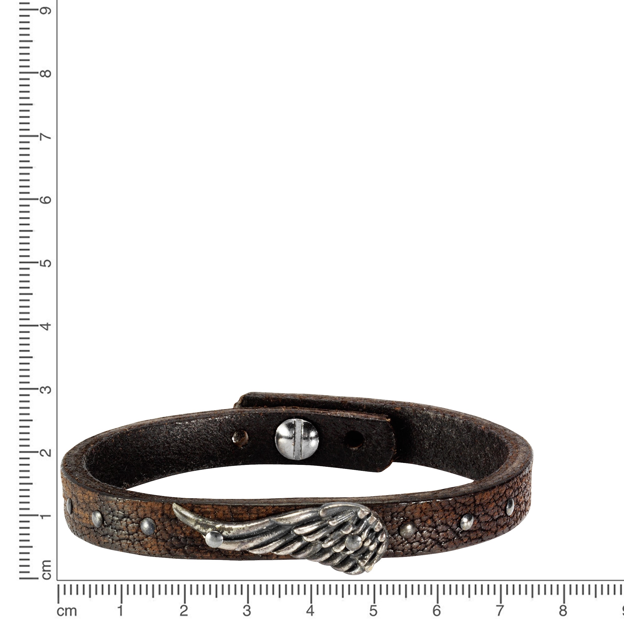 NOX Armband »Leder maron Edelstahl Flügel« im Onlineshop | I\'m walking