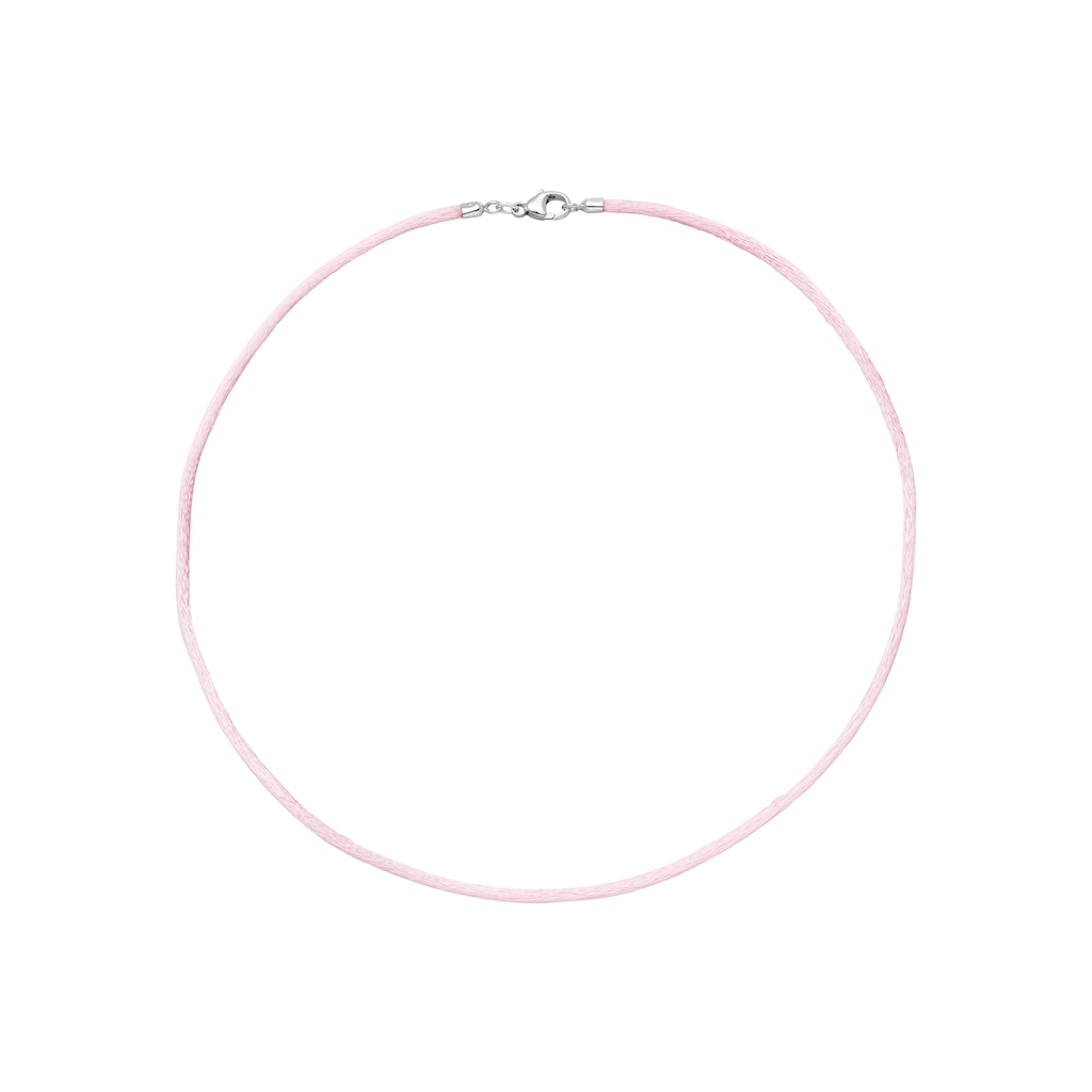 JOBO Kette ohne Anhänger Seidenkette rosa 42 cm