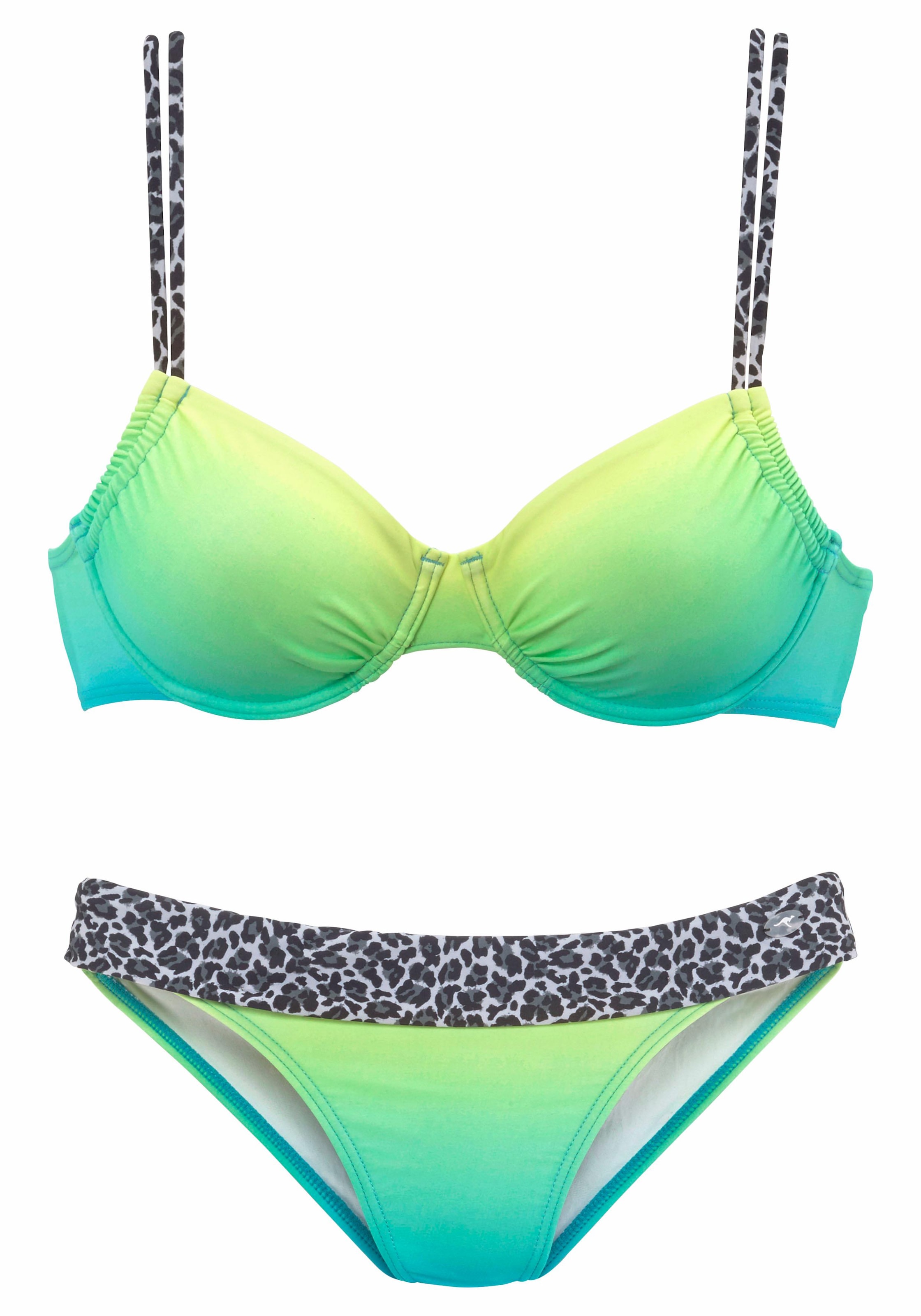 shoppen trendigen KangaROOS Details im Leoprint Bügel-Bikini, mit