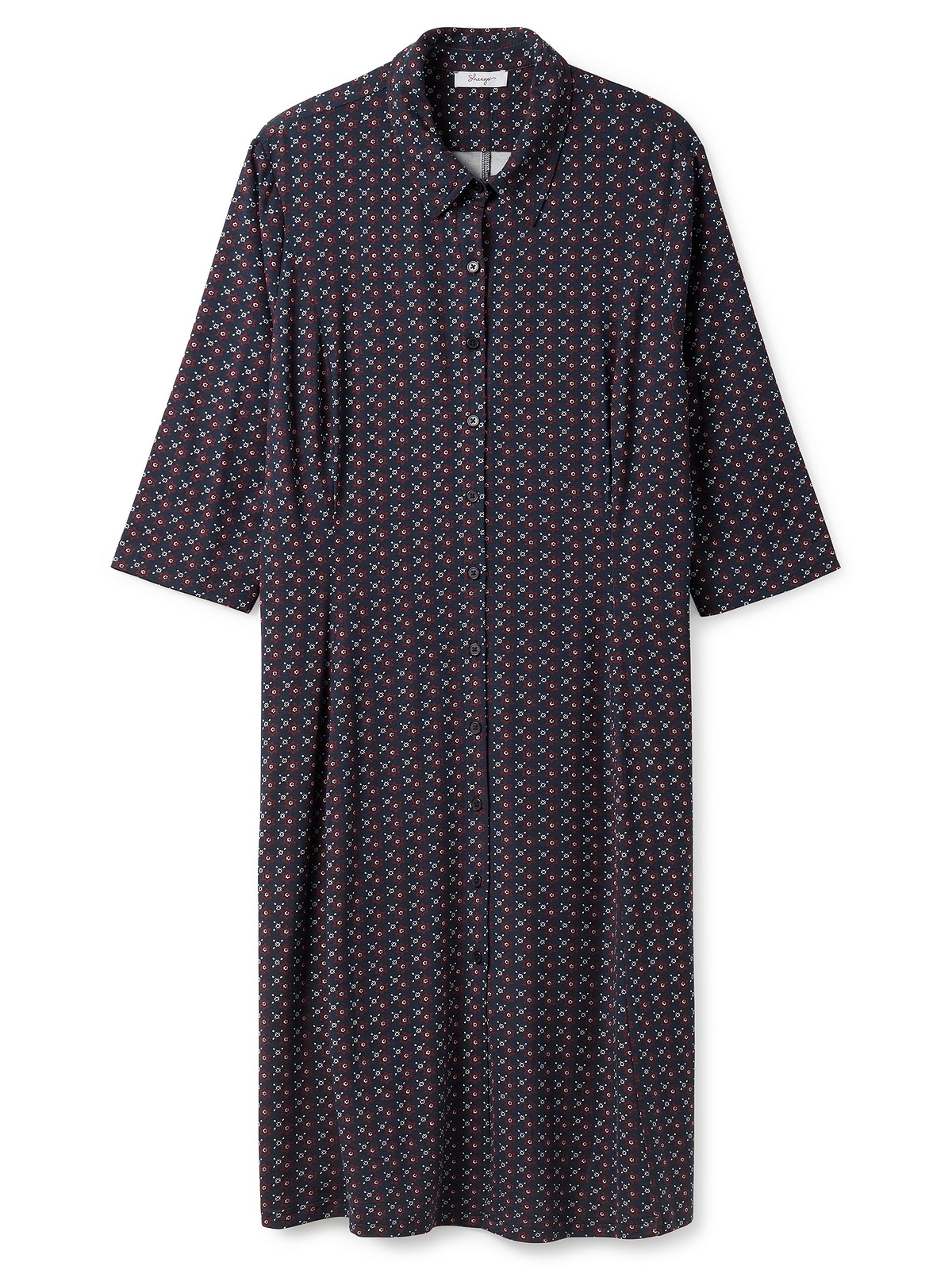 Sheego Jerseykleid »Große Größen«, in elastisch I\'m leicht Hemdblusen-Stil, walking | bestellen