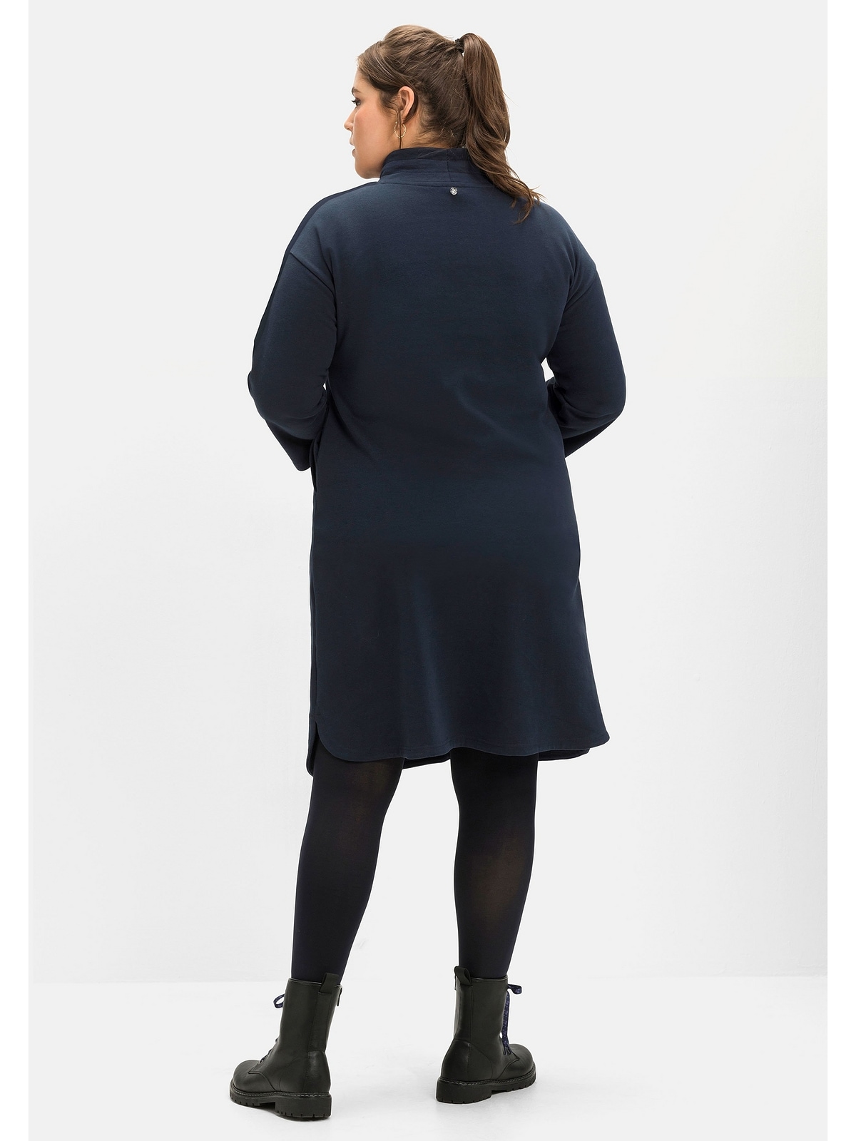 Sheego Sweatkleid »Große Größen«, mit Streifentape an Arm und Schulter  bestellen | Sweatkleider