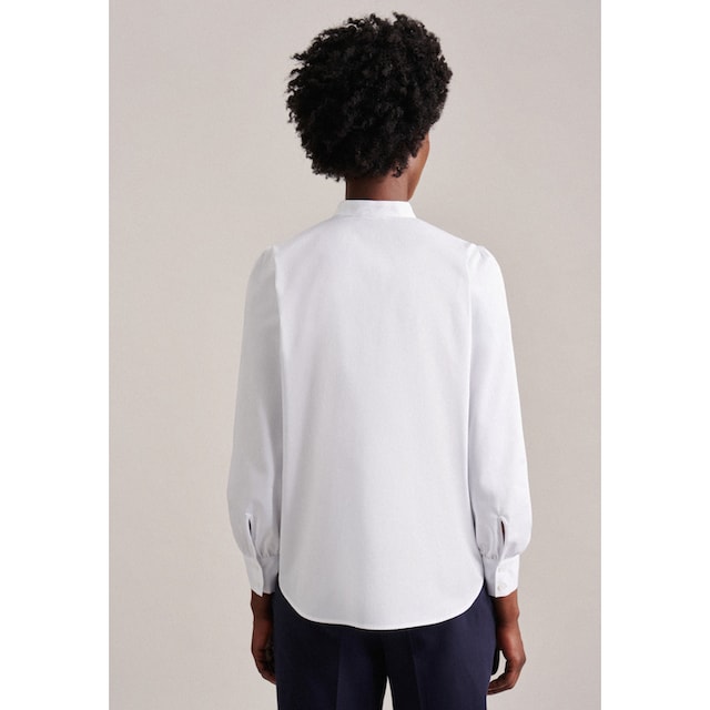 Langarm walking Uni Rose«, I\'m Klassische seidensticker kaufen »Schwarze Bluse Kragen | online glänzend
