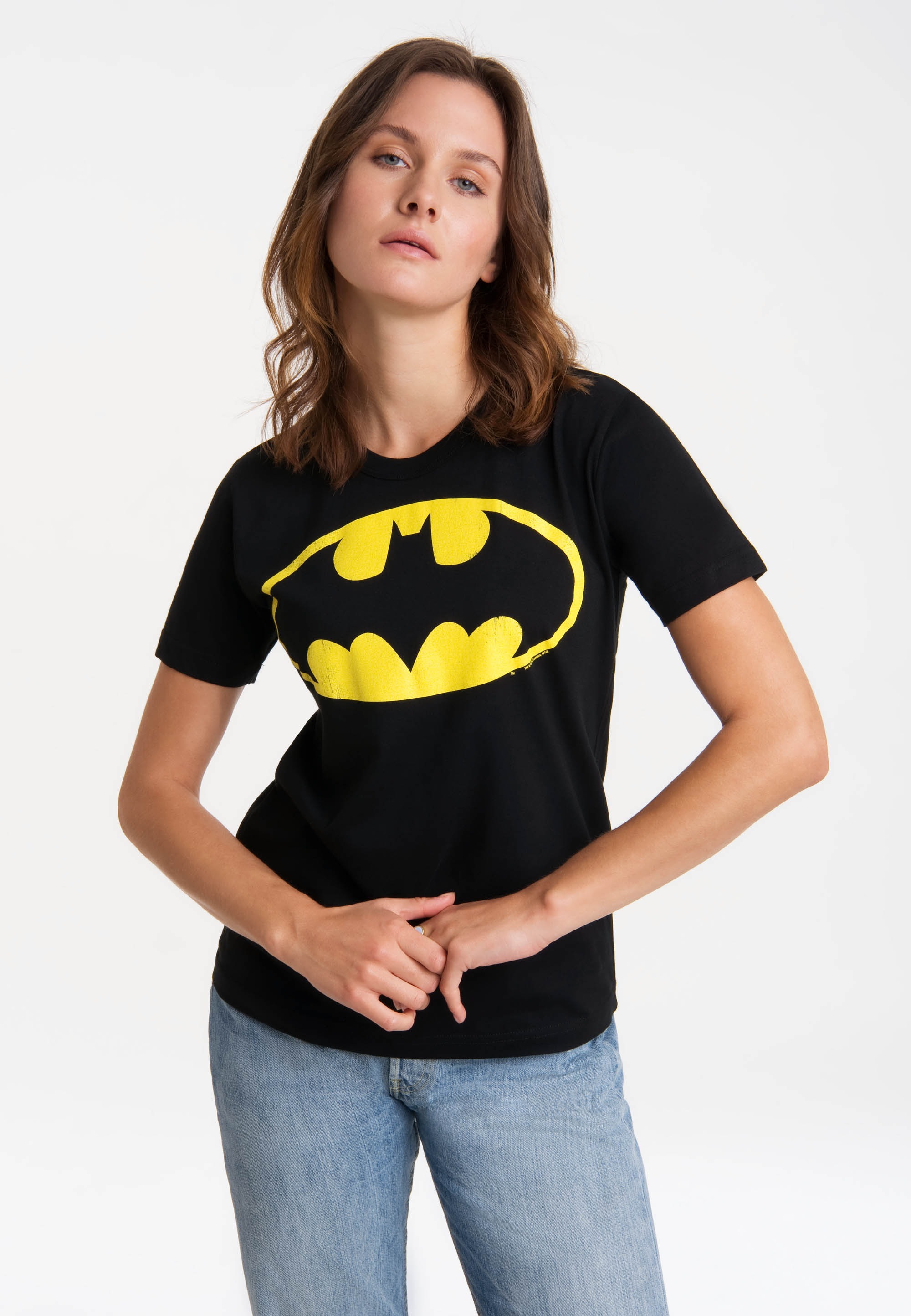 Logo«, T-Shirt mit Comics Print lizenziertem »DC LOGOSHIRT Batman - bestellen