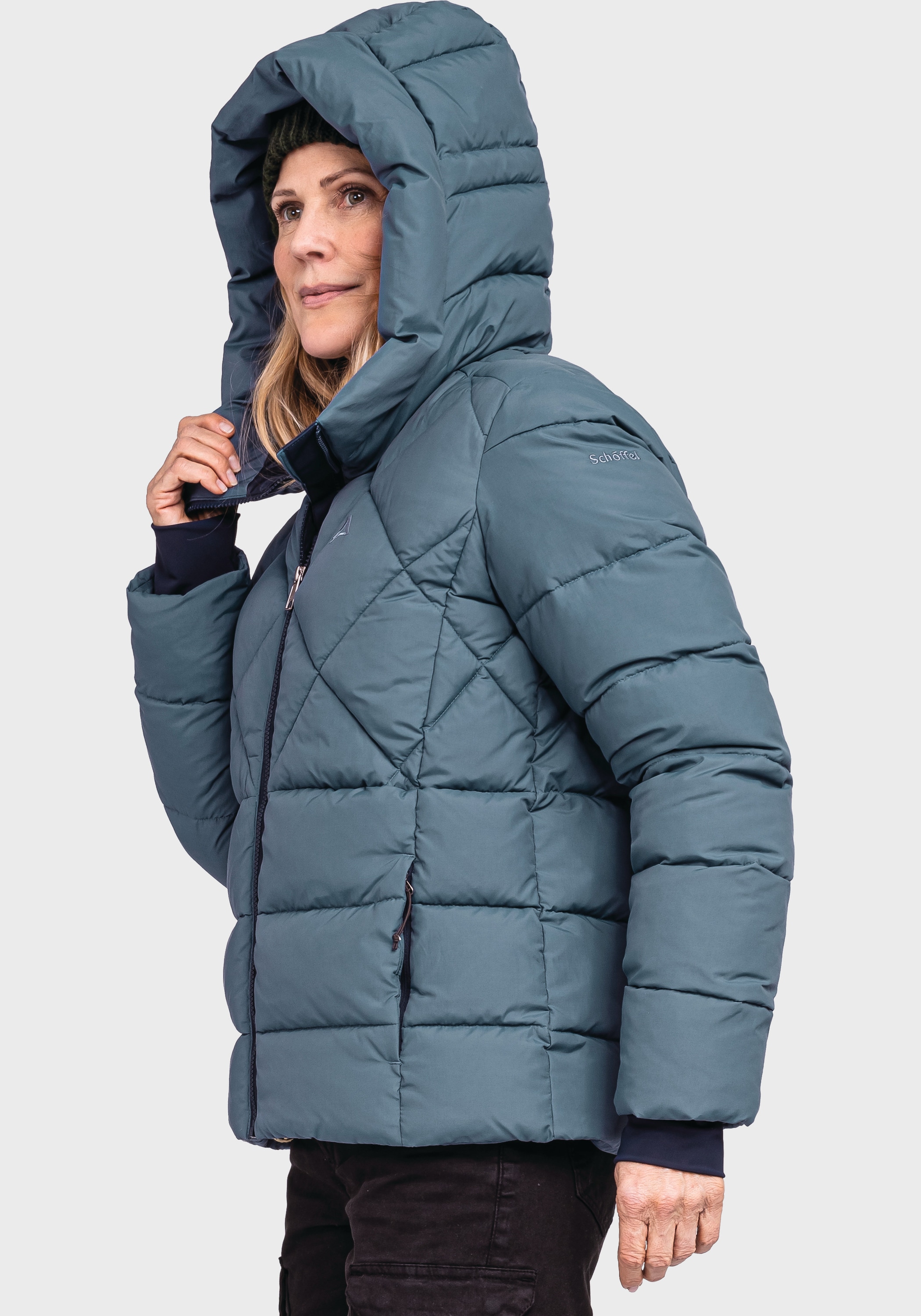 L«, | Schöffel Jacket »Ins mit walking kaufen Outdoorjacke online Kapuze Boston I\'m