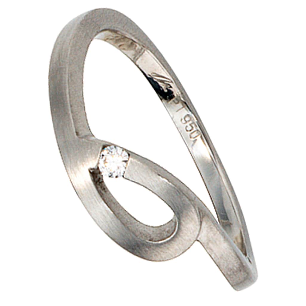 JOBO Fingerring Diamant-Ring 0 04 ct. 950 Platin