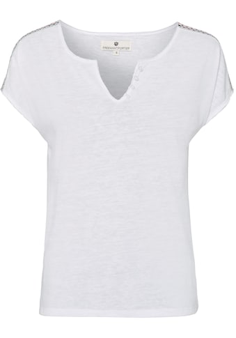 Freeman T. Porter T-Shirt, (1 tlg.), mit geschnittenen Saumkanten im Used-Look kaufen