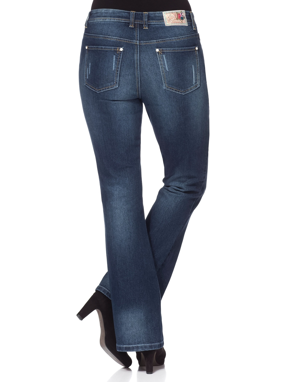 Joe Bund mit Pailletten Größen«, Browns am »Große by bestellen Bootcut-Jeans sheego