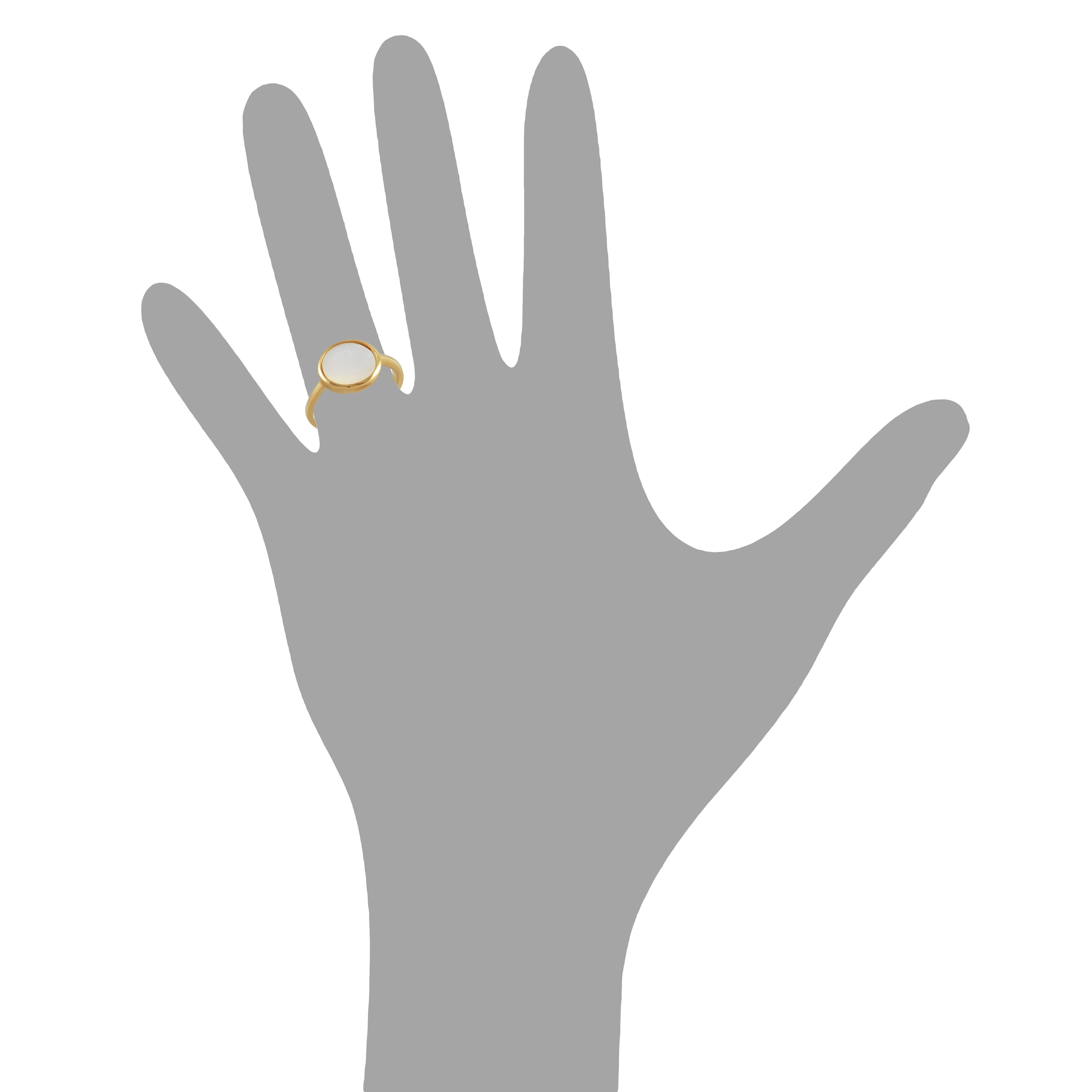 Perlmutt 925 Vivance vergoldet Fingerring Silber