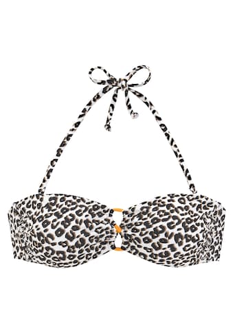 Buffalo Bandeau-Bikini-Top »Kitty«, im Animal-Design und kontrastfarbenen Details kaufen