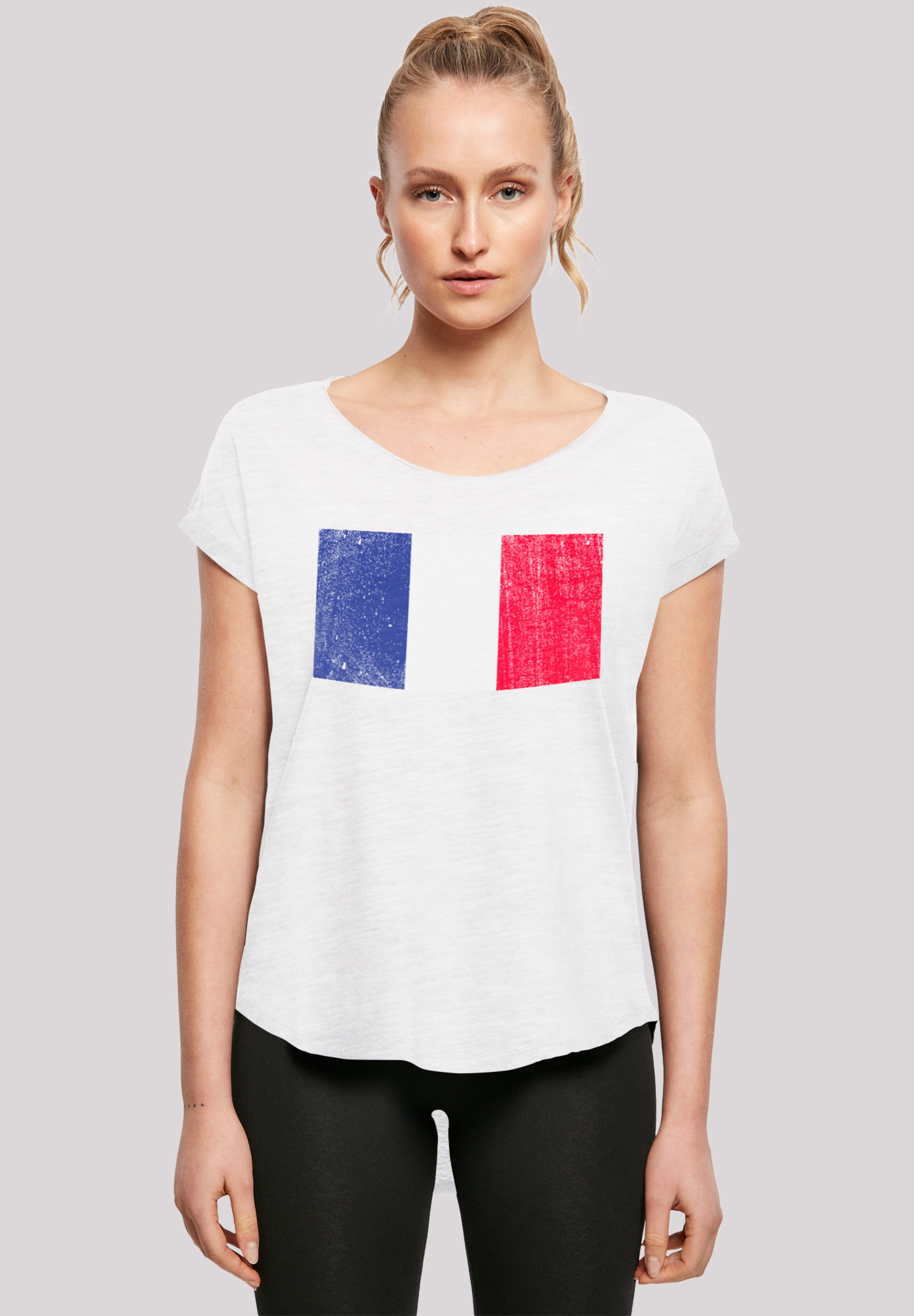 »France shoppen Print Frankreich T-Shirt F4NT4STIC distressed«, Flagge