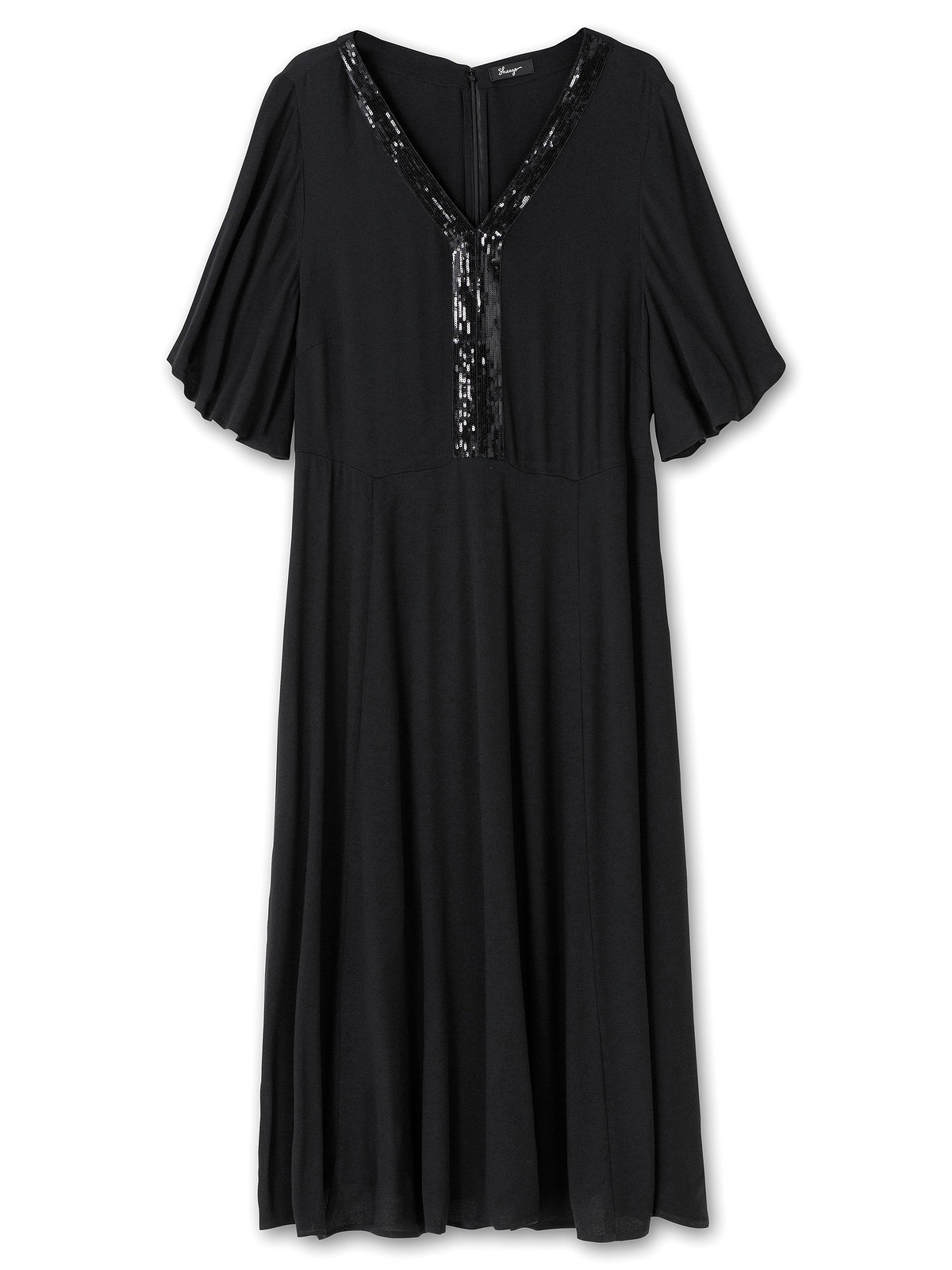 sheego -  Abendkleid "Abendkleid", mit Pailletten und Flügelärmeln