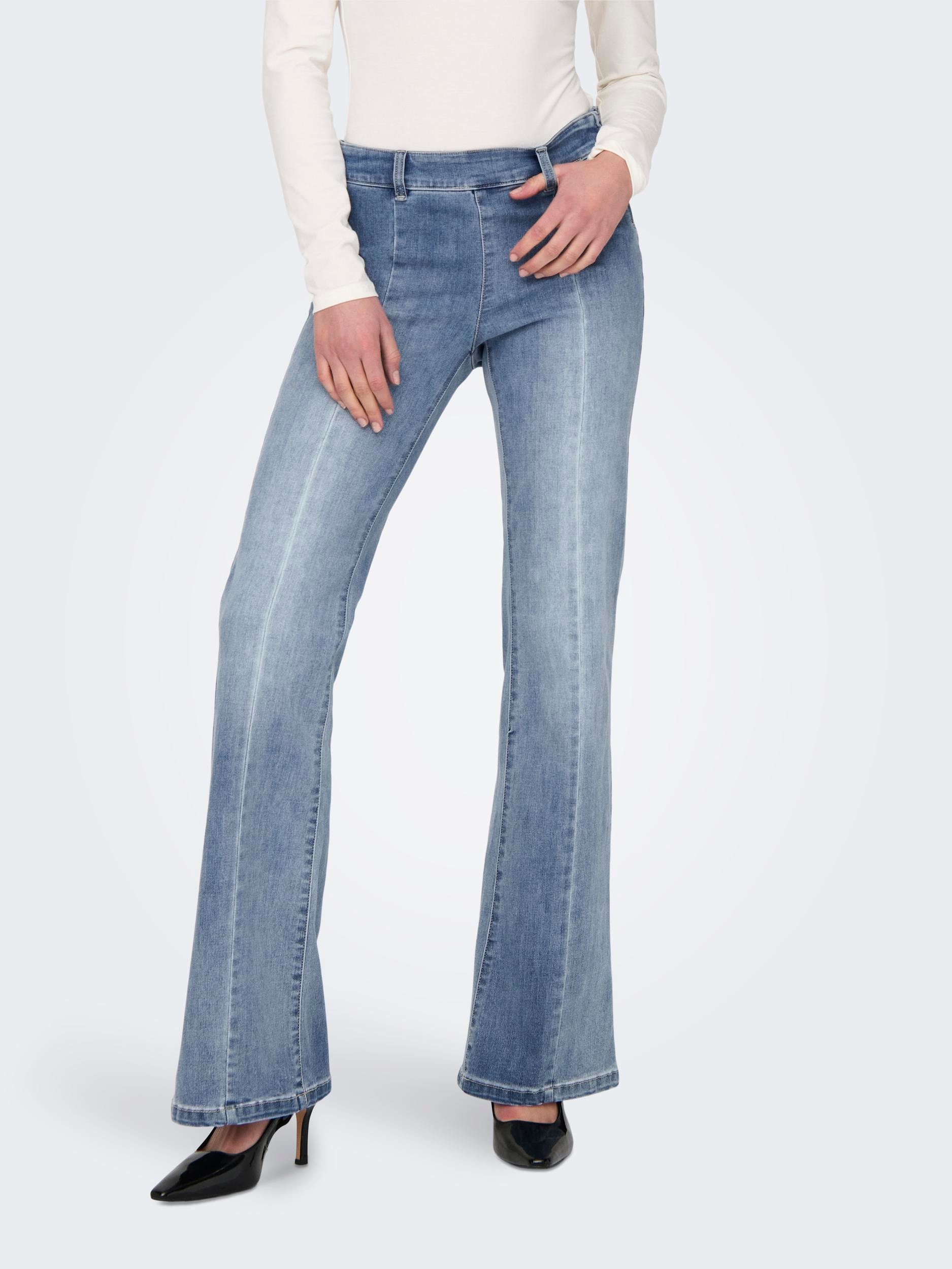 ONLY Bootcut-Jeans »ONLWAUW ZIP I\'m CUT DNM« walking MID | FLARED