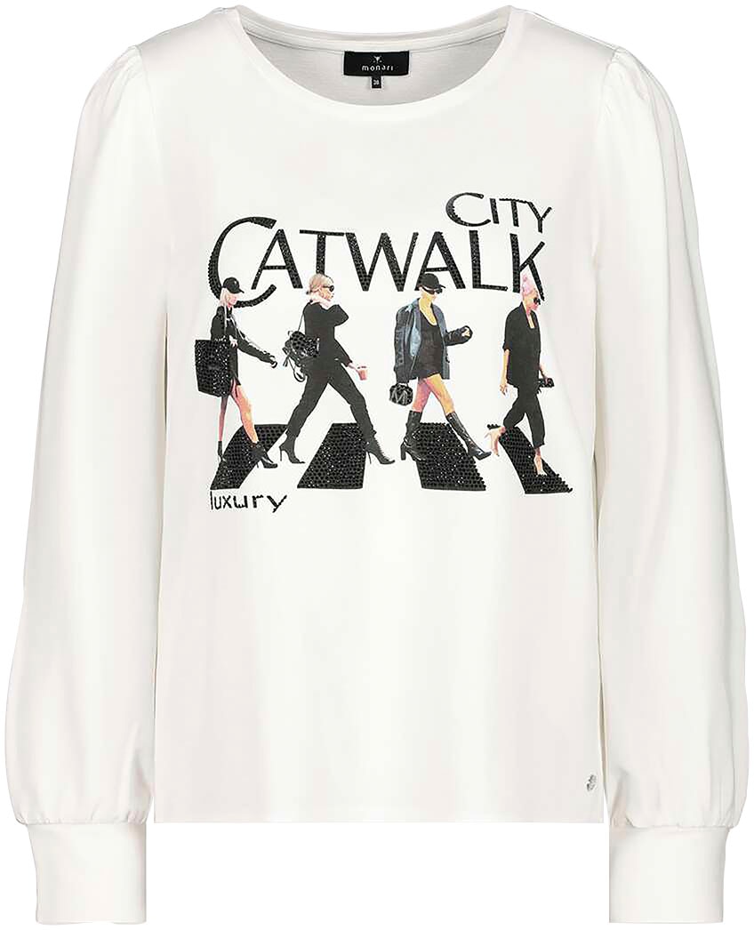 kaufen I\'m online mit Monari walking Catwalk | Print Rundhalsshirt,