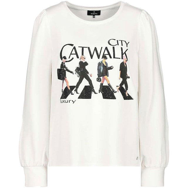 Monari Rundhalsshirt, mit Catwalk Print online kaufen | I'm walking