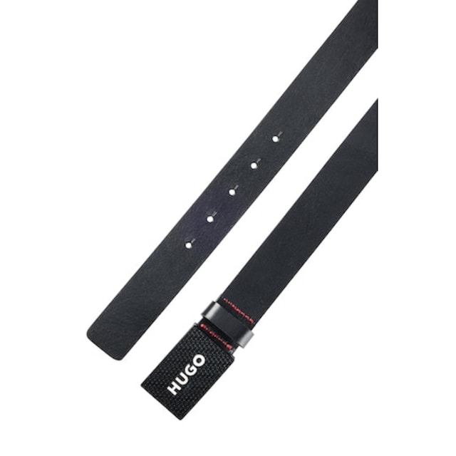 HUGO Ledergürtel »Gilao-Z_Sz35«, mit eingearbeiteten Logoschriftzügen auf  der Schließe bestellen | I\'m walking