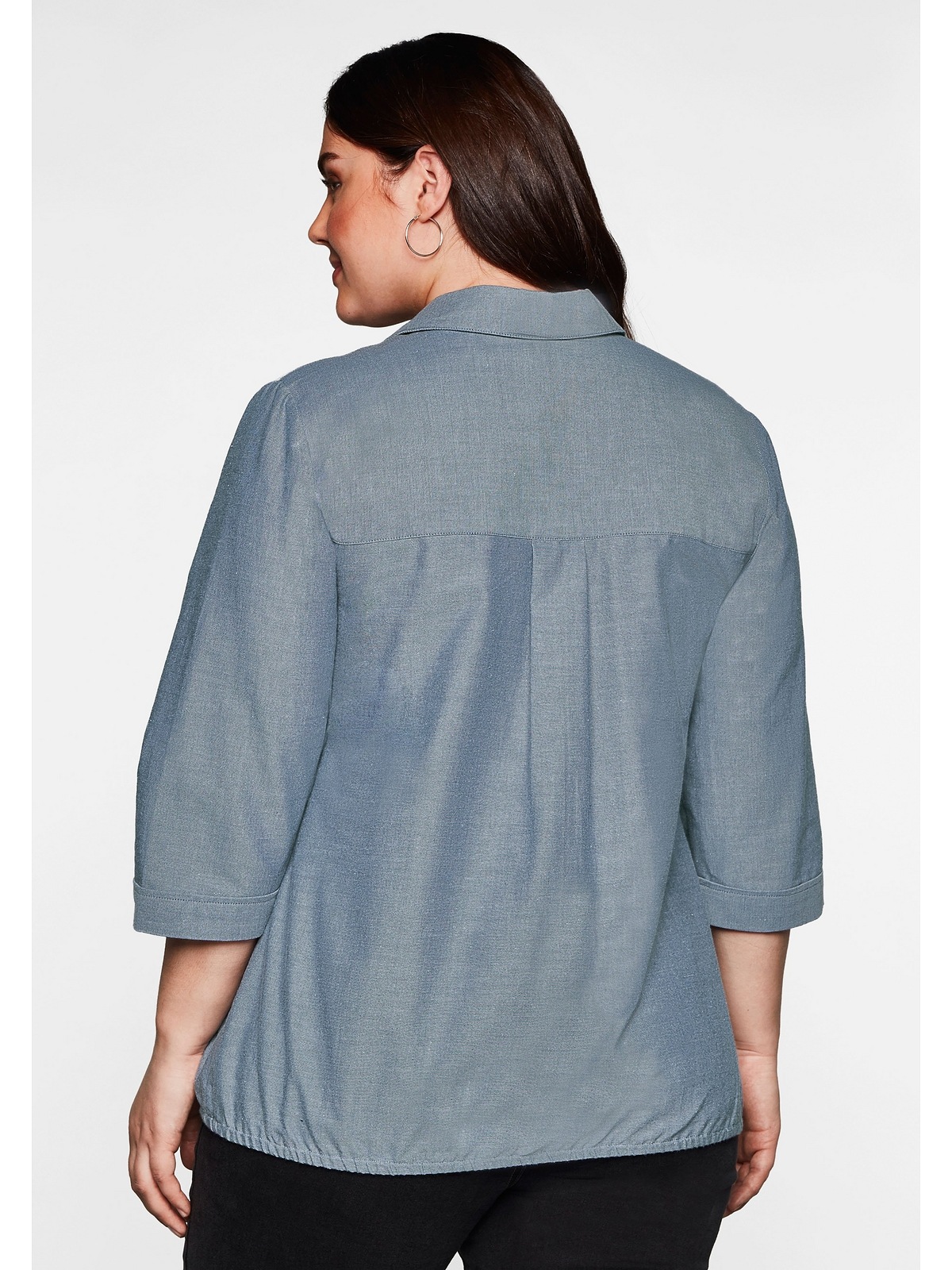 Sheego Tunika »Große Hemdkragen Saum mit und elastischem bestellen Größen«