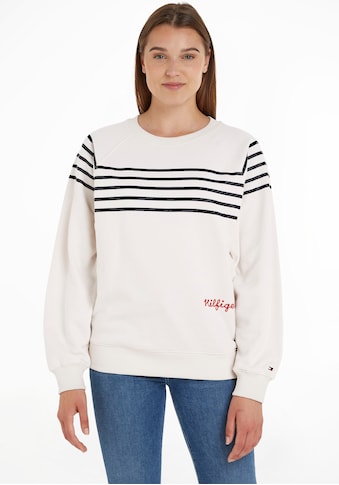Tommy Hilfiger Sweatshirt »RLX RAG STRIPE EMB C-NK SWTSHRT«, mit TH-Stickereien kaufen