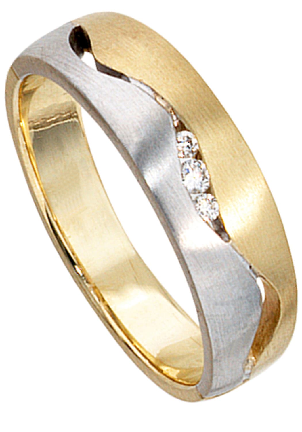 Diamanten«, bicolor | 585 JOBO 3 »Ring mit kaufen I\'m walking Diamantring Gold